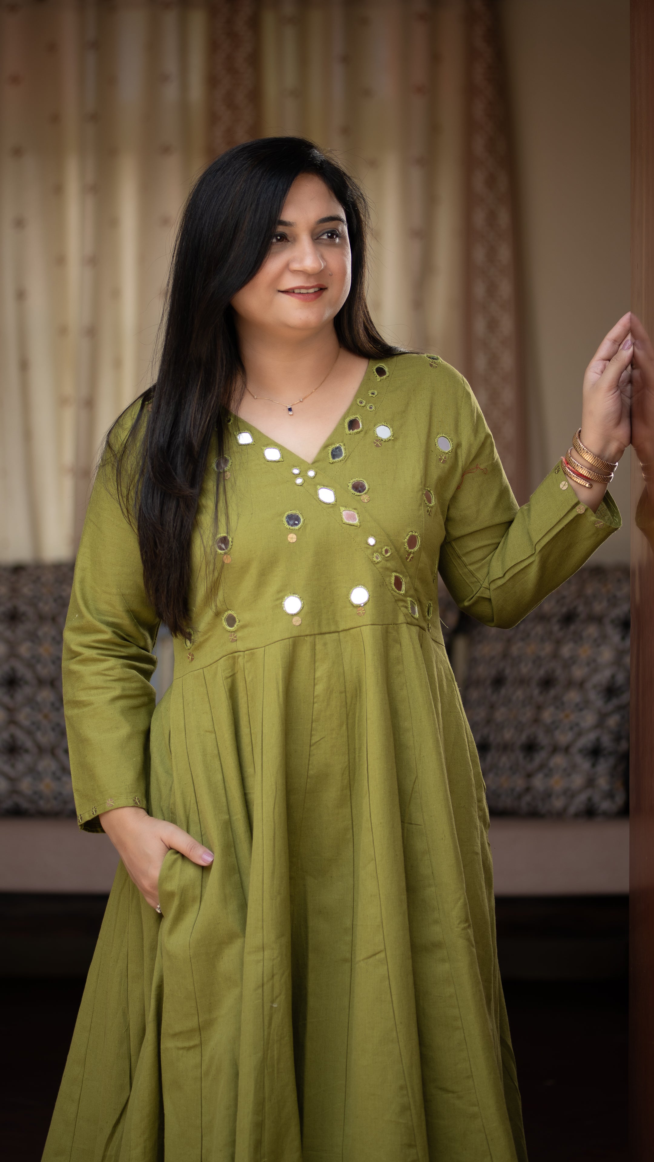 Giva Cotton Mirror Embroidered Plazo Set - The Jaipur Studio