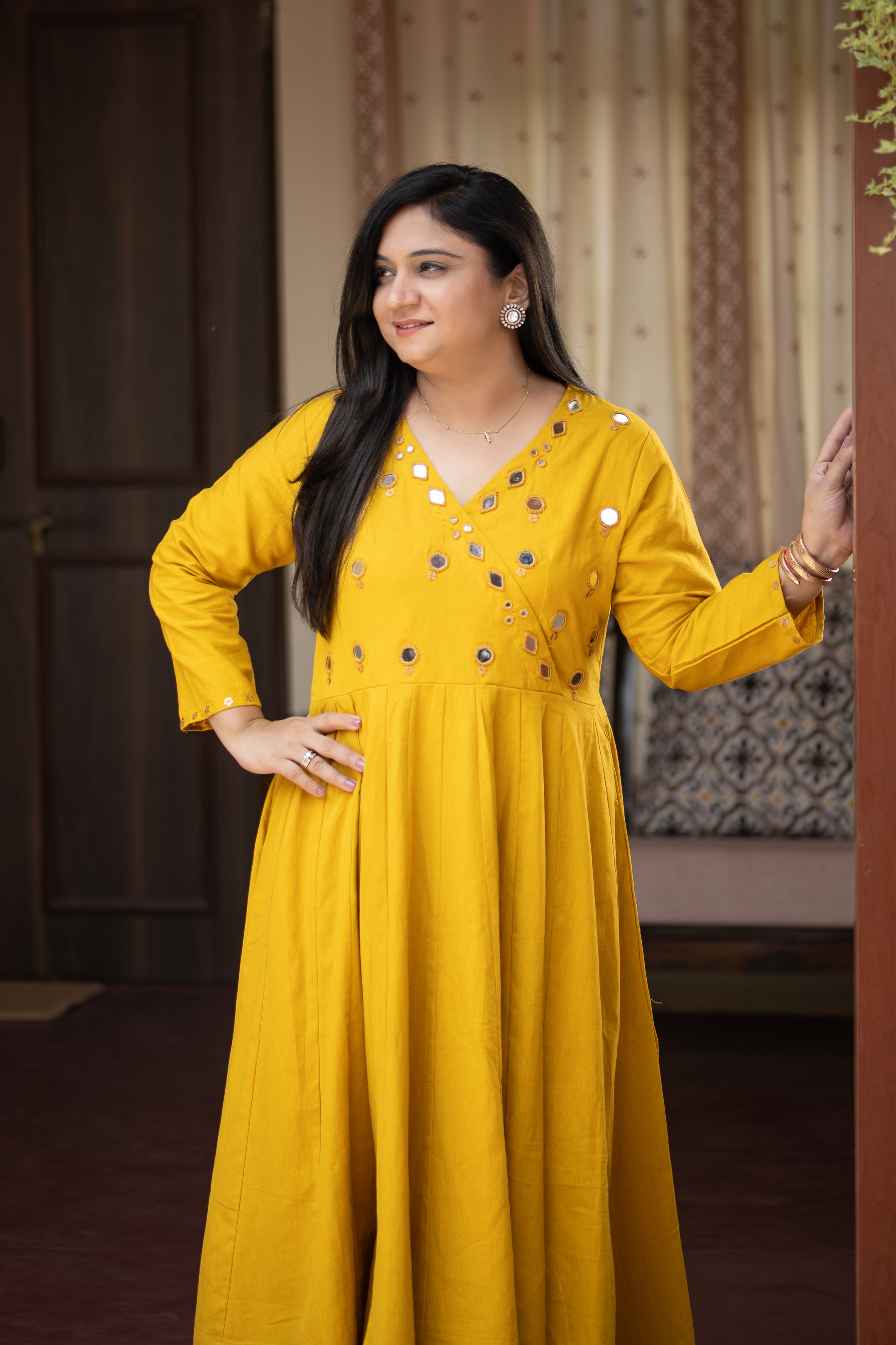 Giva Cotton Mirror Embroidered Plazo Set - The Jaipur Studio