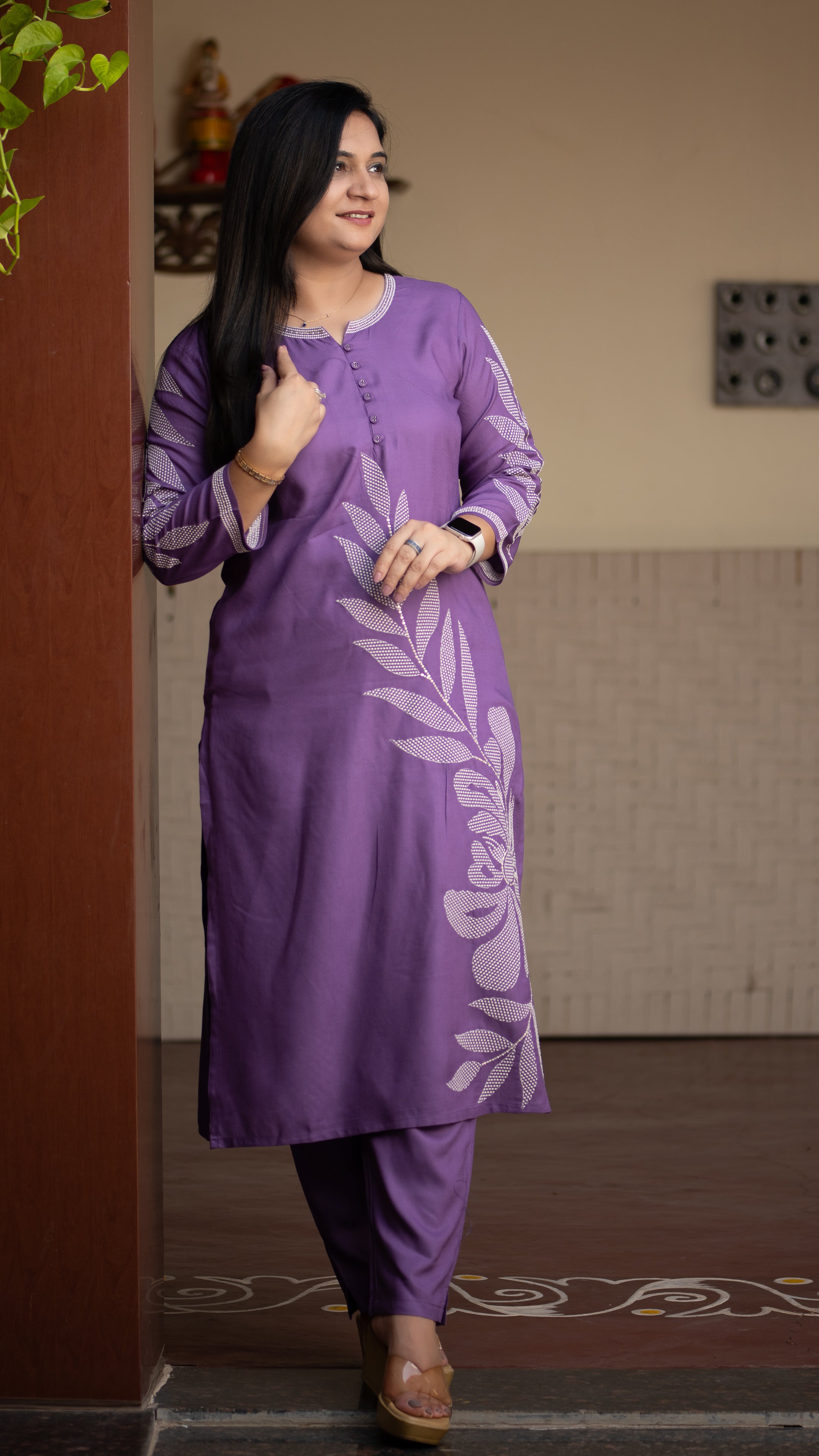 Ayaat Rayon Embroidered Pant Set - The Jaipur Studio