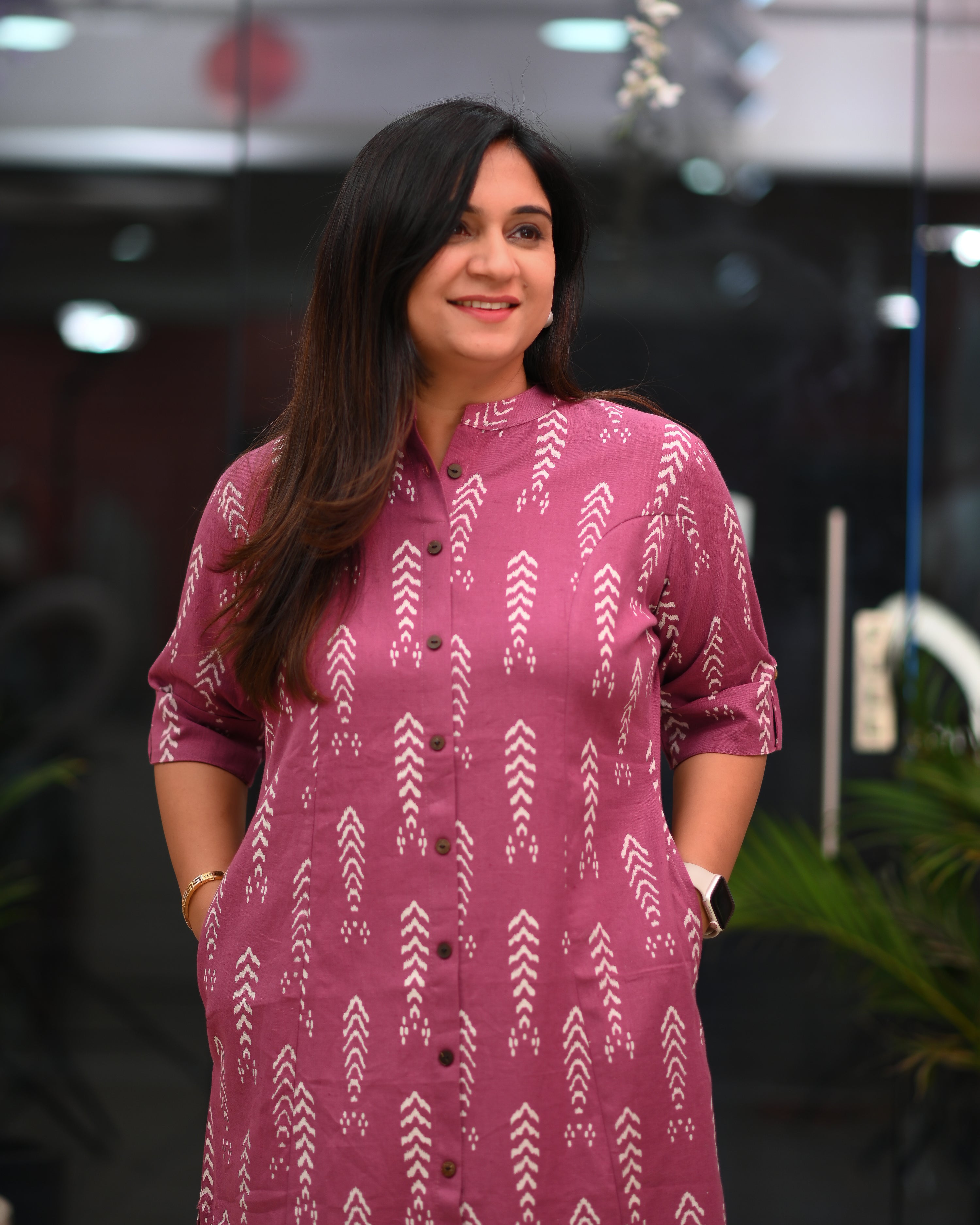 Noora Cotton Casual A-Line Kurta - The Jaipur Studio