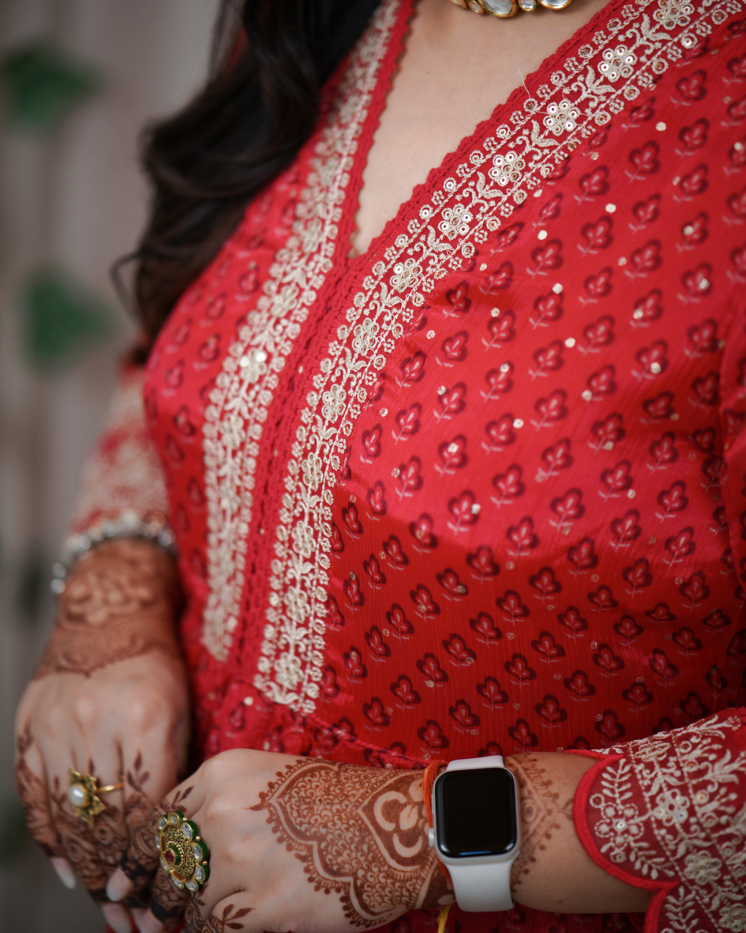 Kajol Chinnon Anarkali Embroidered Pant set - The Jaipur Studio