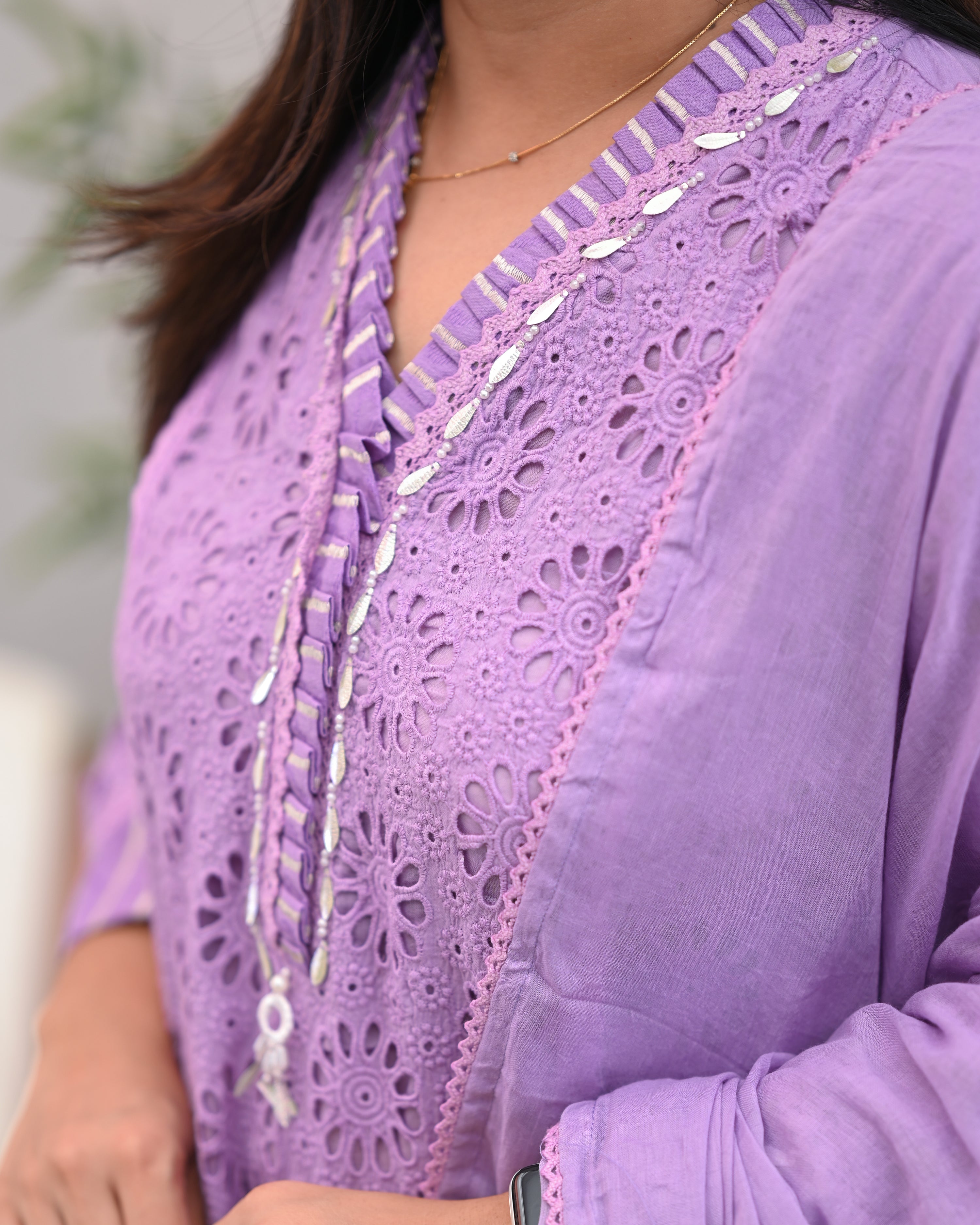 Jeena Cotton Schiffili Pakistani Pant Set - The Jaipur Studio