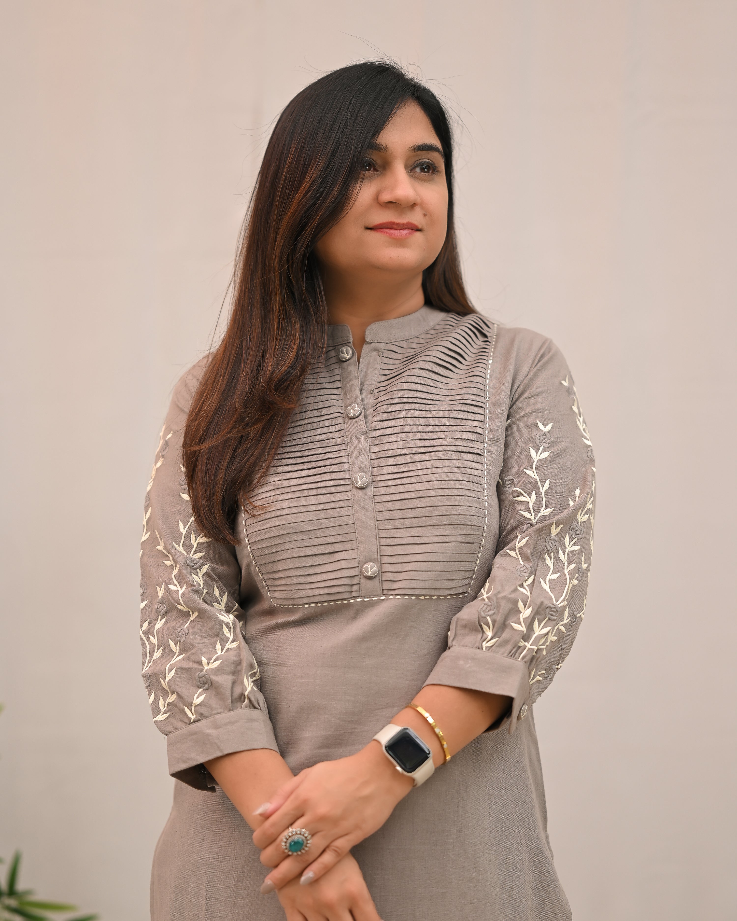 Samiksha Cotton Embroidered Pant Set - The Jaipur Studio