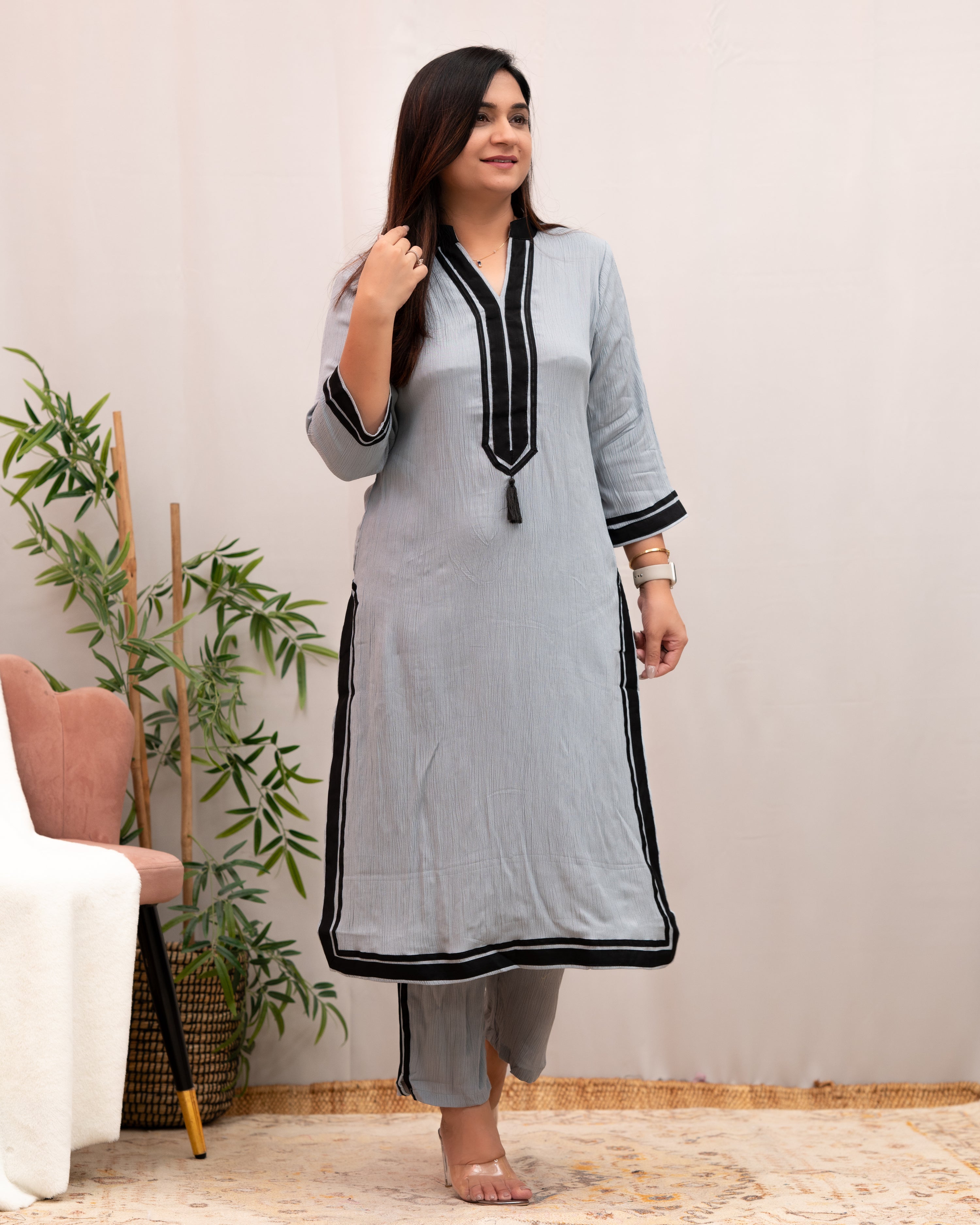 Geet Crepe Straight Coord Set - The Jaipur Studio