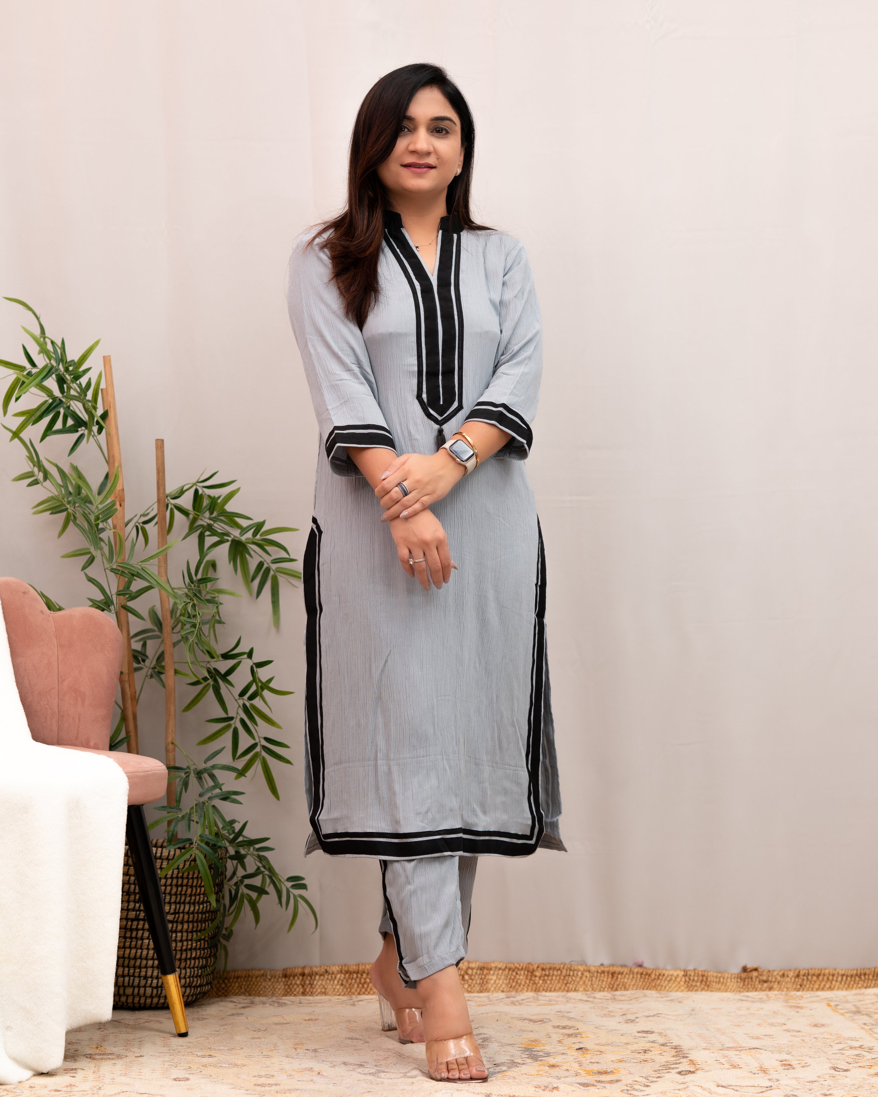 Geet Crepe Straight Coord Set - The Jaipur Studio