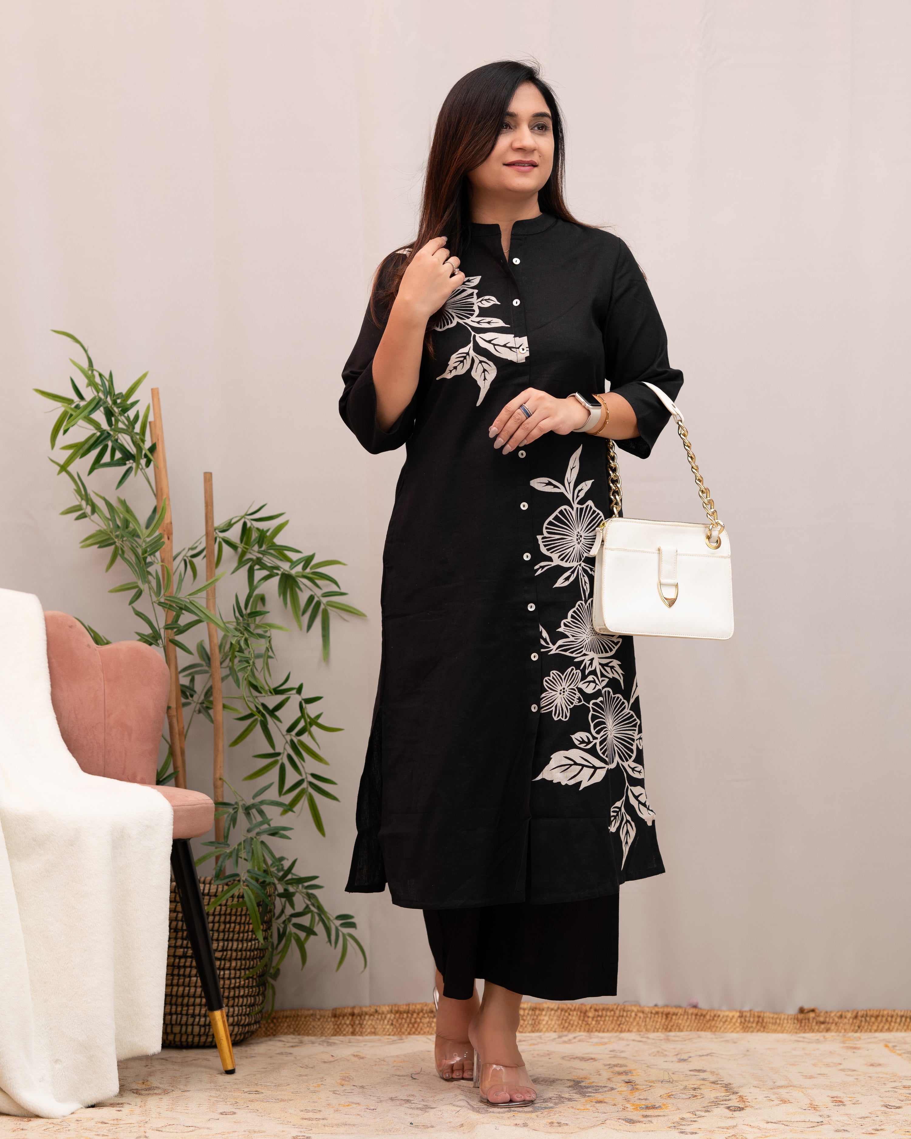 Mehreen Cotton A-line Plazo Set - The Jaipur Studio
