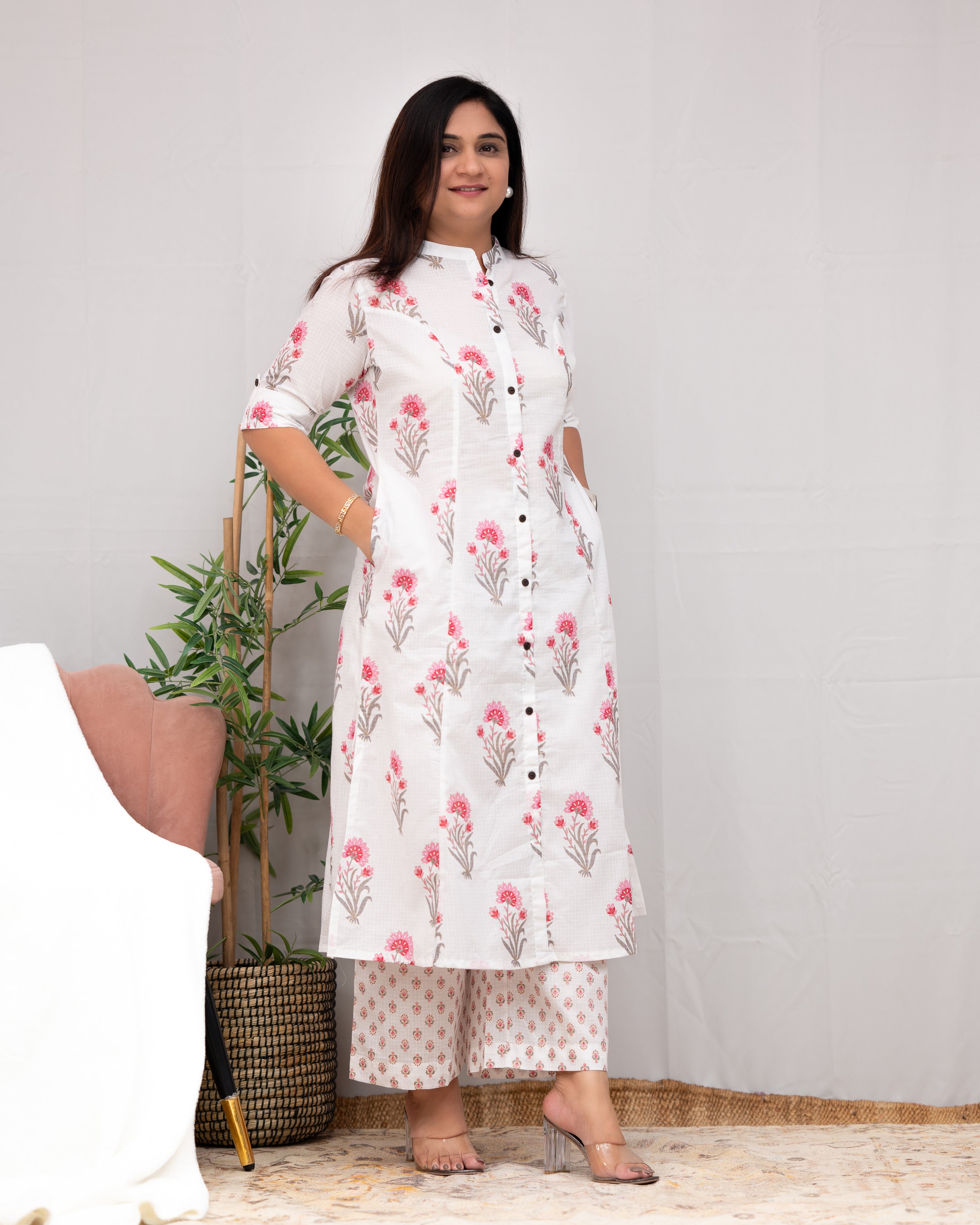 Rose Summerish Cotton Coord set - The Jaipur Studio