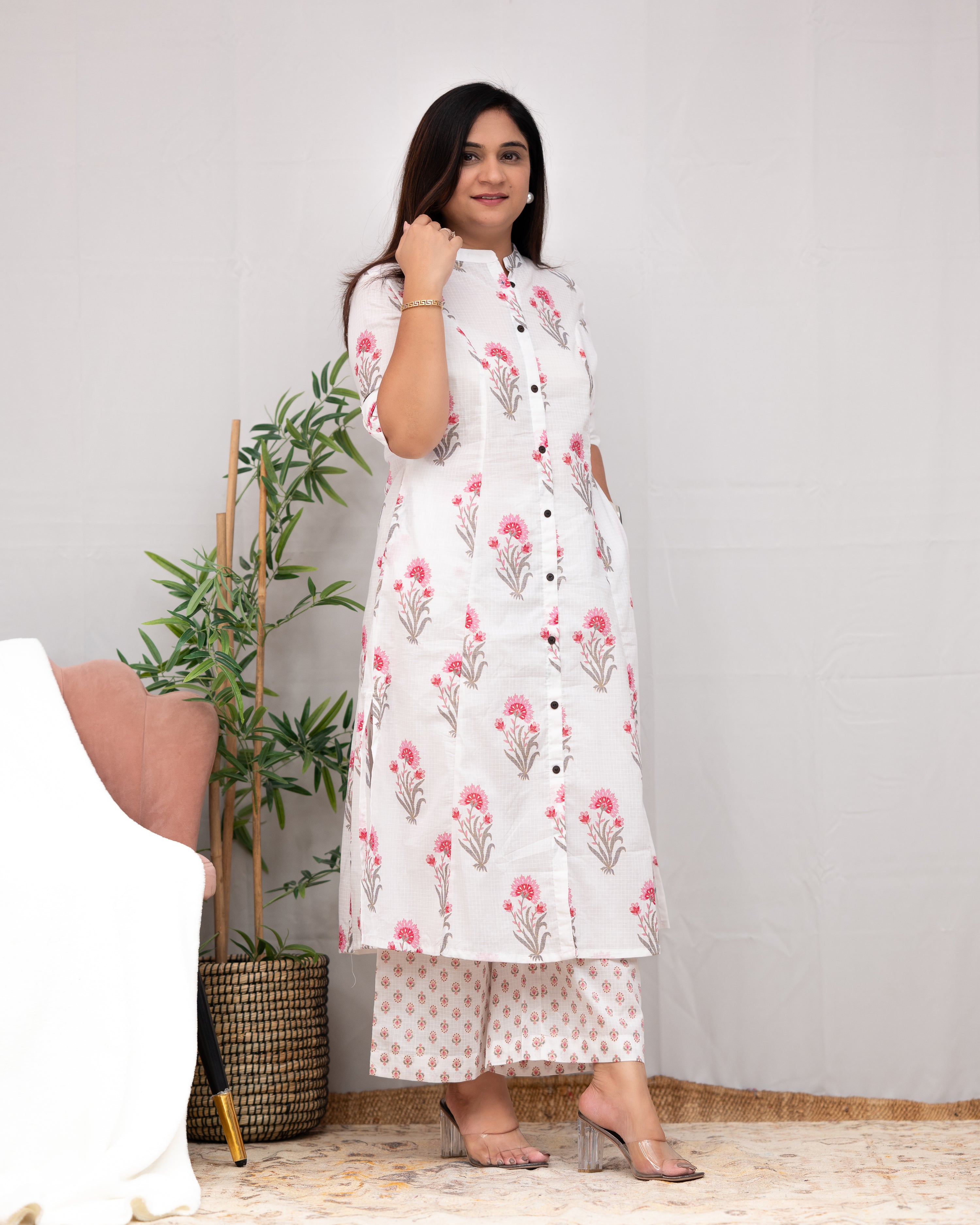 Rose Summerish Cotton Coord set - The Jaipur Studio