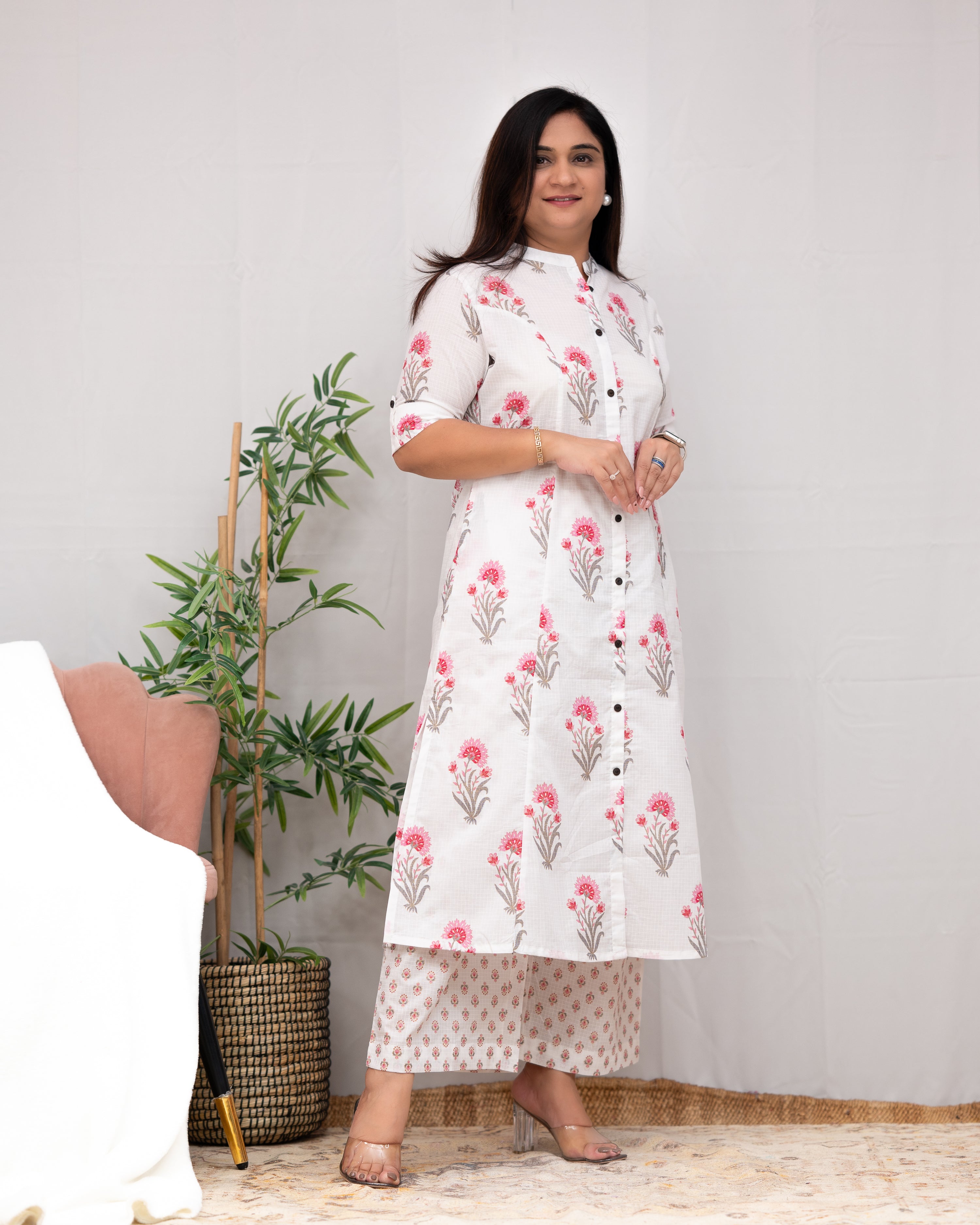 Rose Summerish Cotton Coord set - The Jaipur Studio