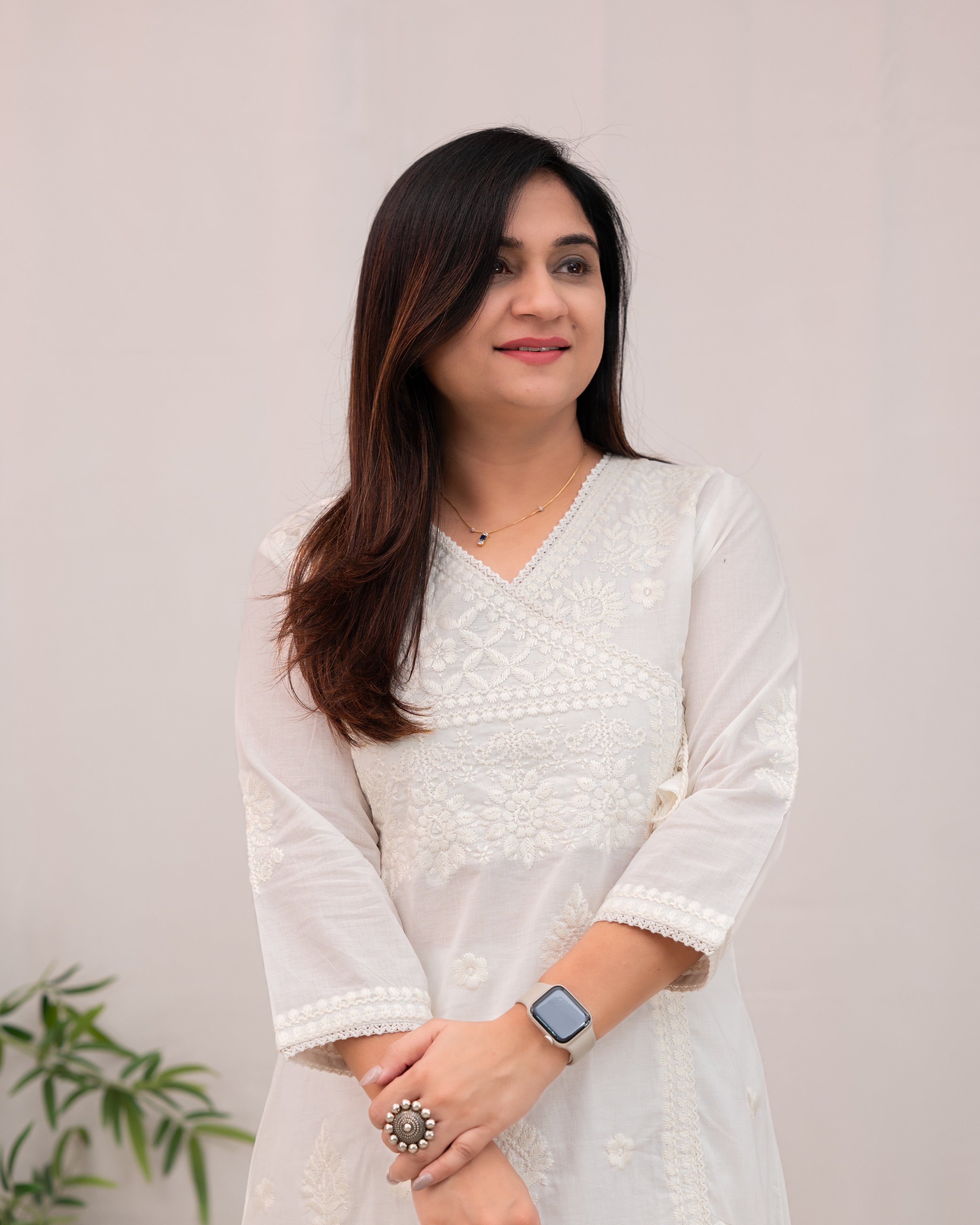 Johan Cotton Chikankari Embroidered Pant Set - The Jaipur Studio