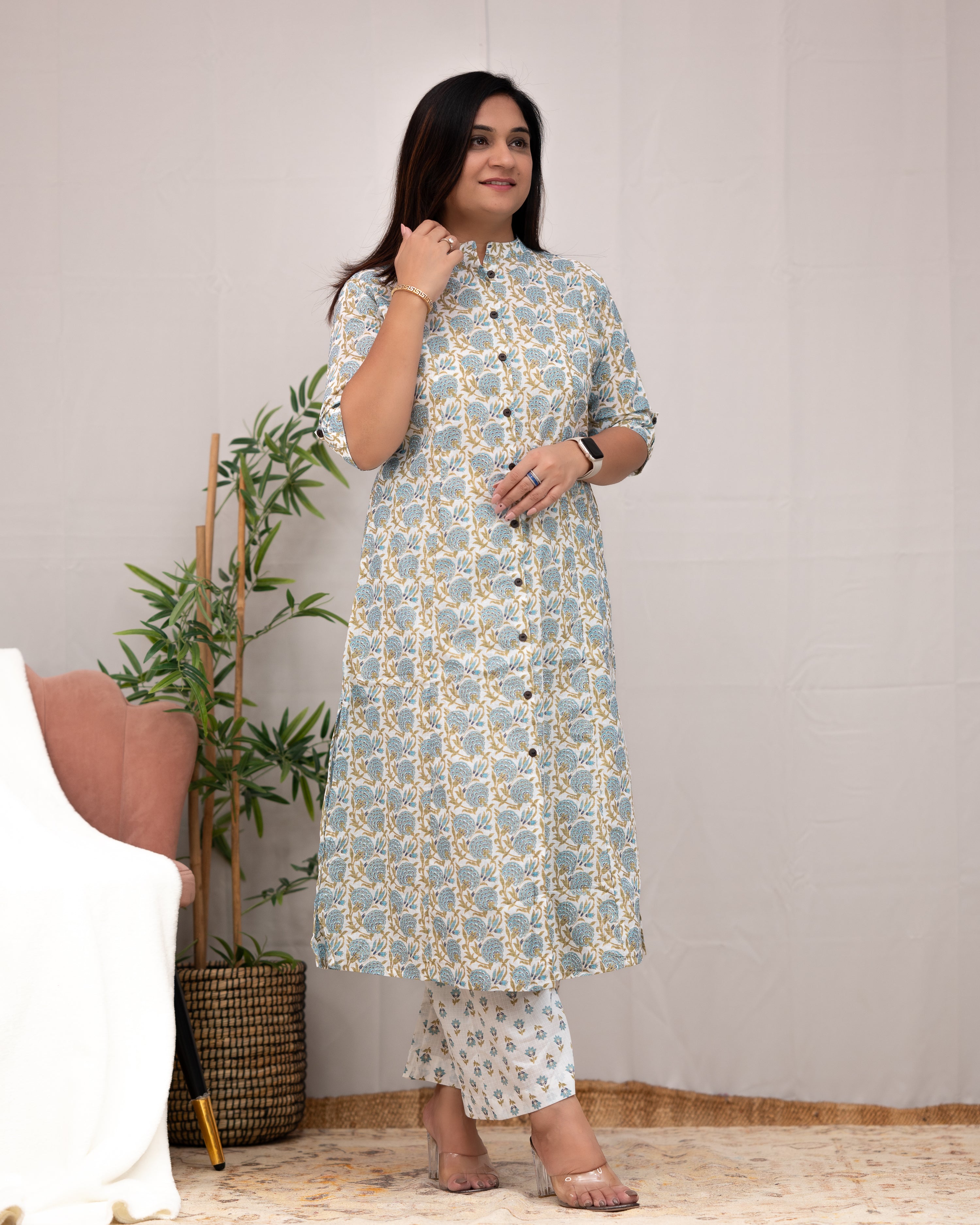 Sunflower Summerish Cotton Coord set - The Jaipur Studio