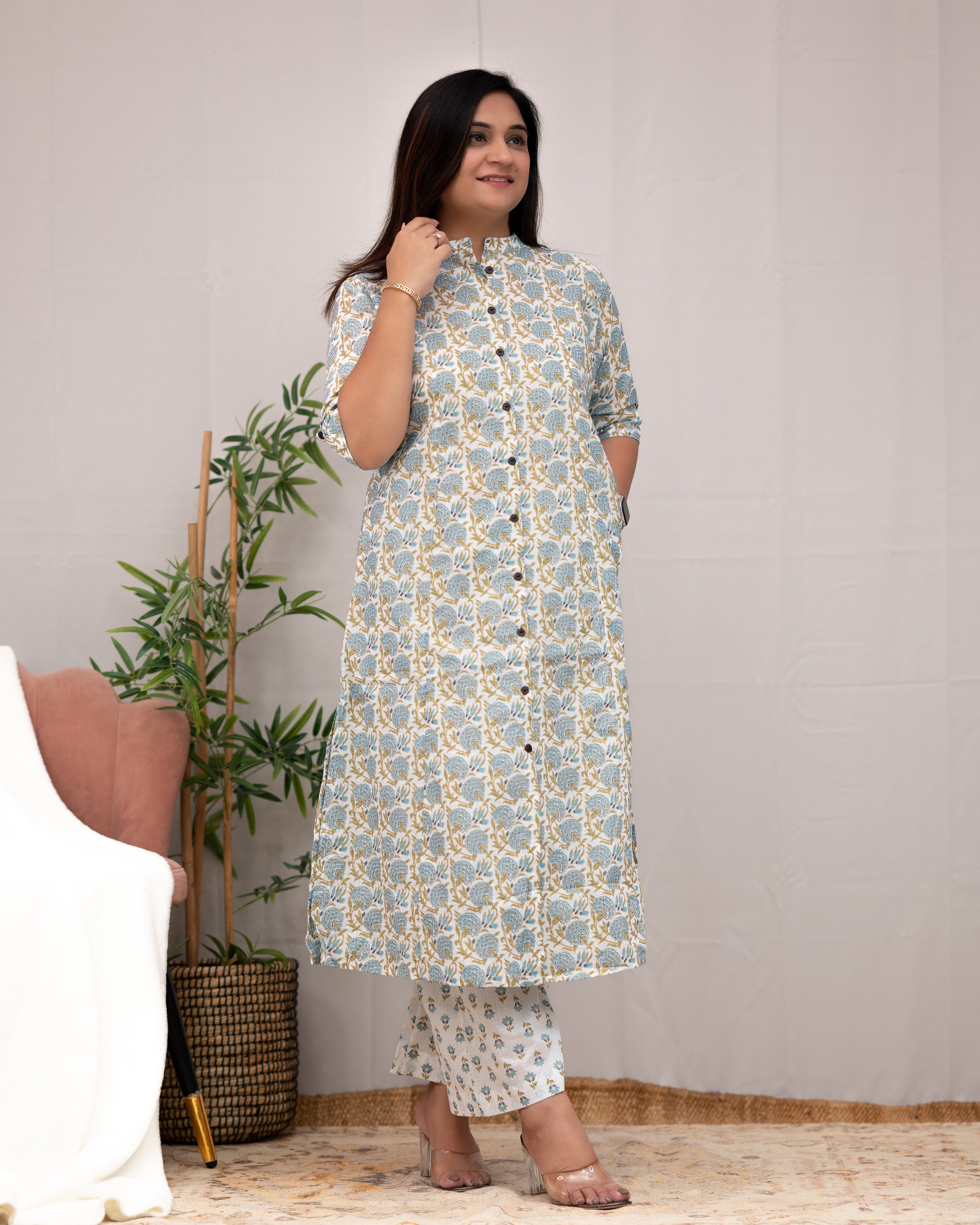 Sunflower Summerish Cotton Coord set - The Jaipur Studio