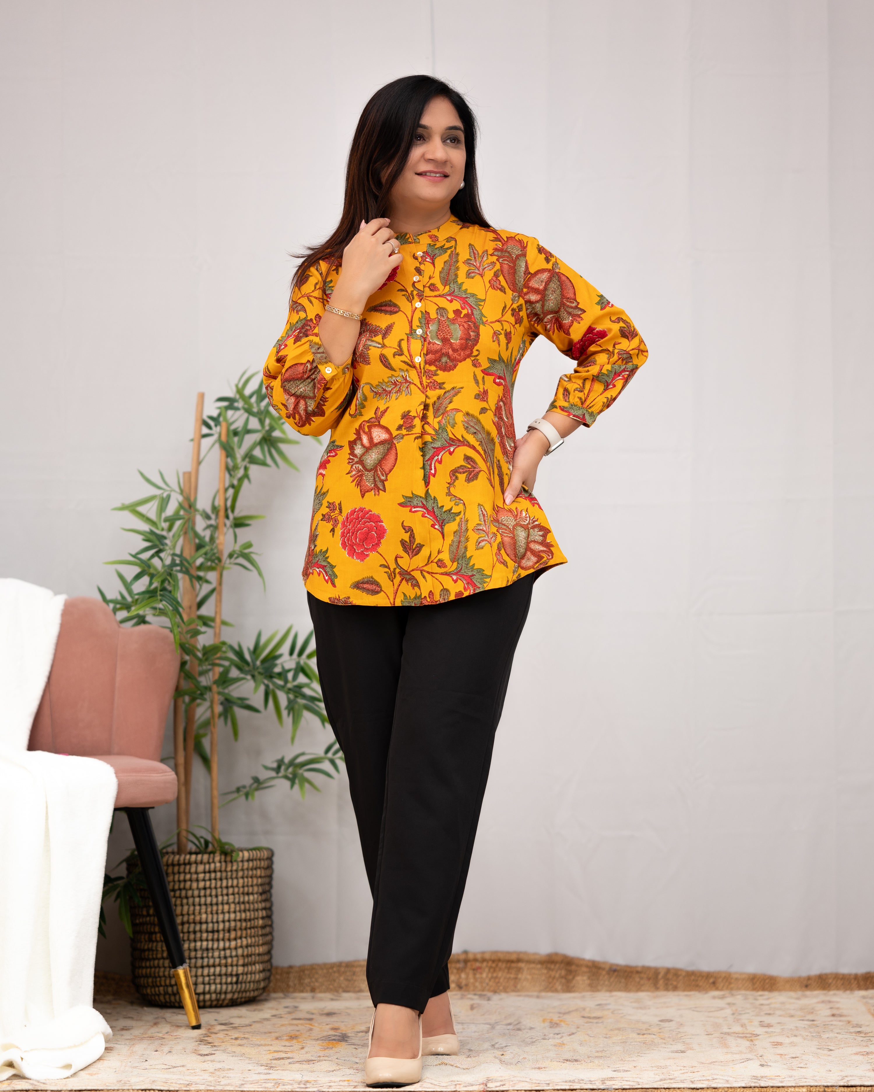 Minal Rayon Casual Short Top - The Jaipur Studio