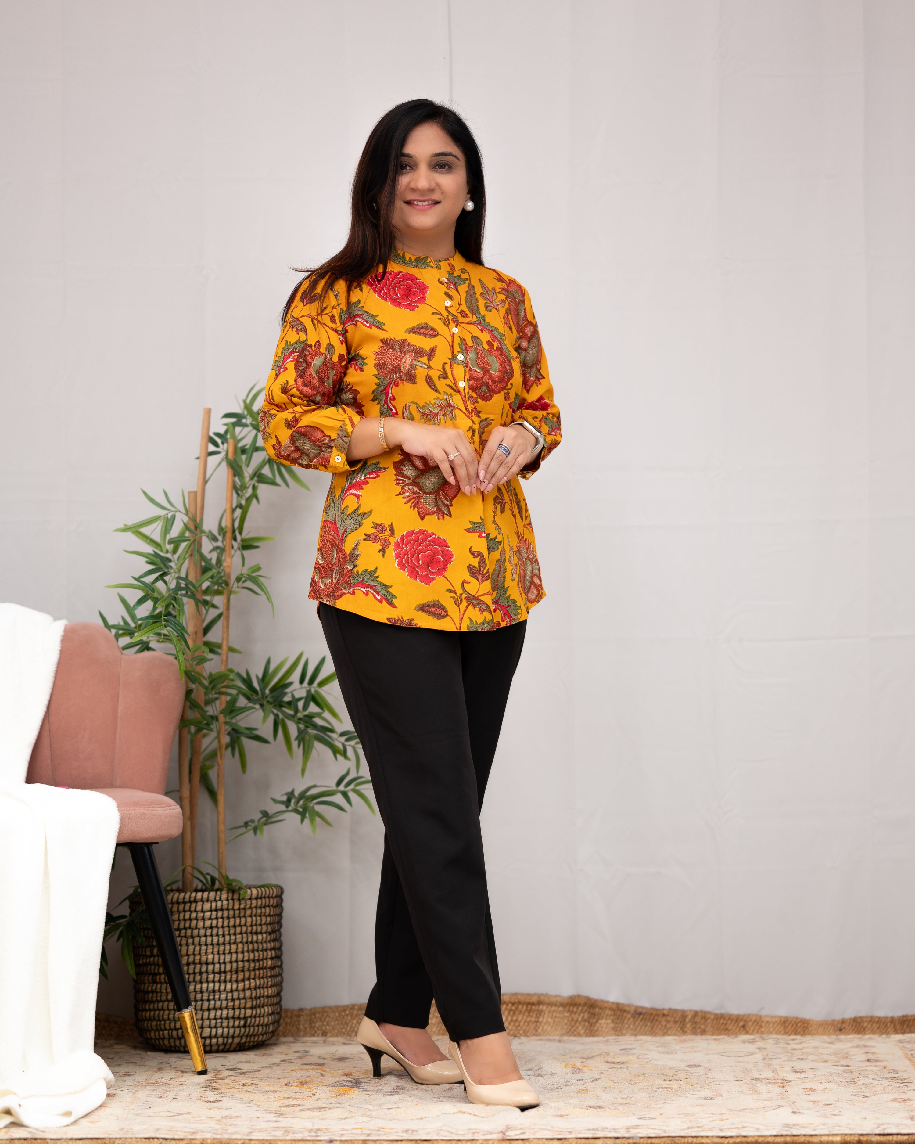 Minal Rayon Casual Short Top - The Jaipur Studio