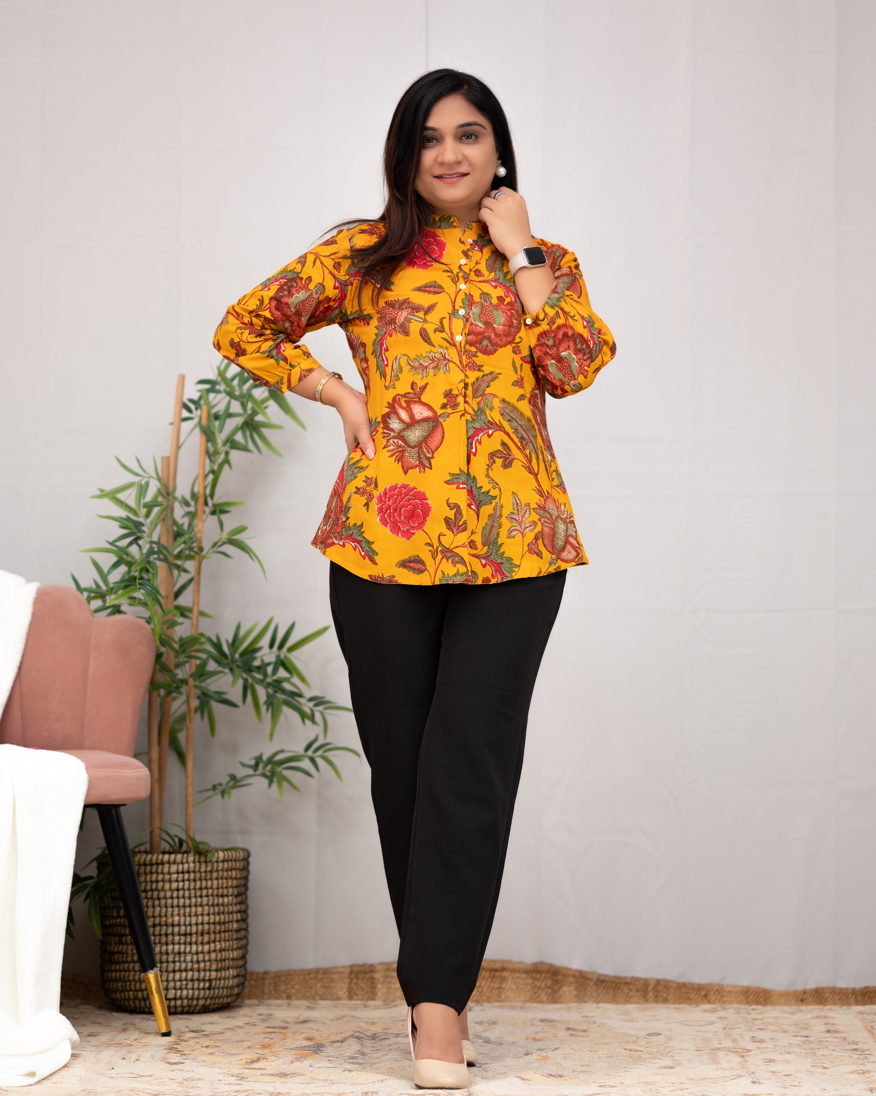 Minal Rayon Casual Short Top - The Jaipur Studio