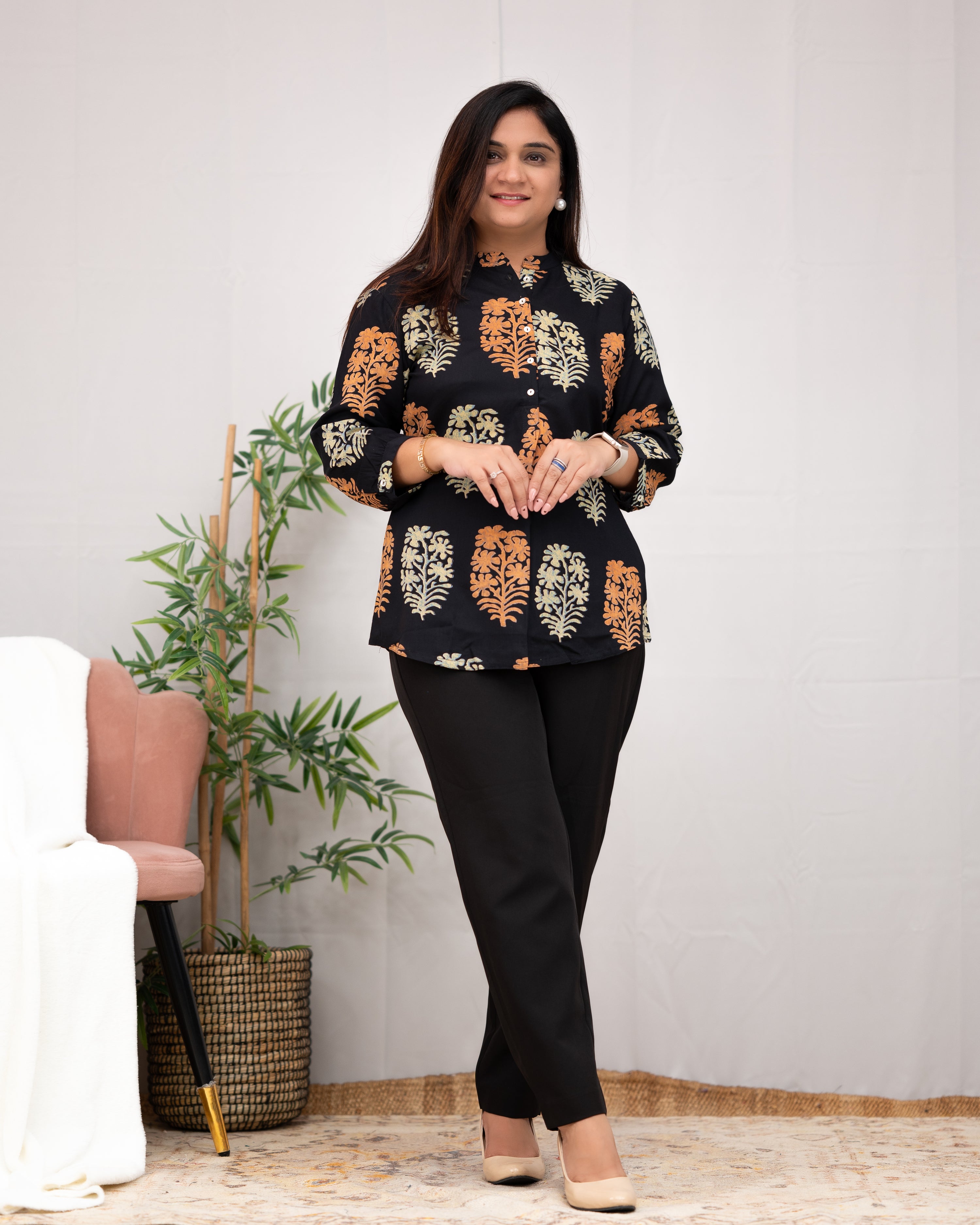 Minal Rayon Casual Short Top - The Jaipur Studio