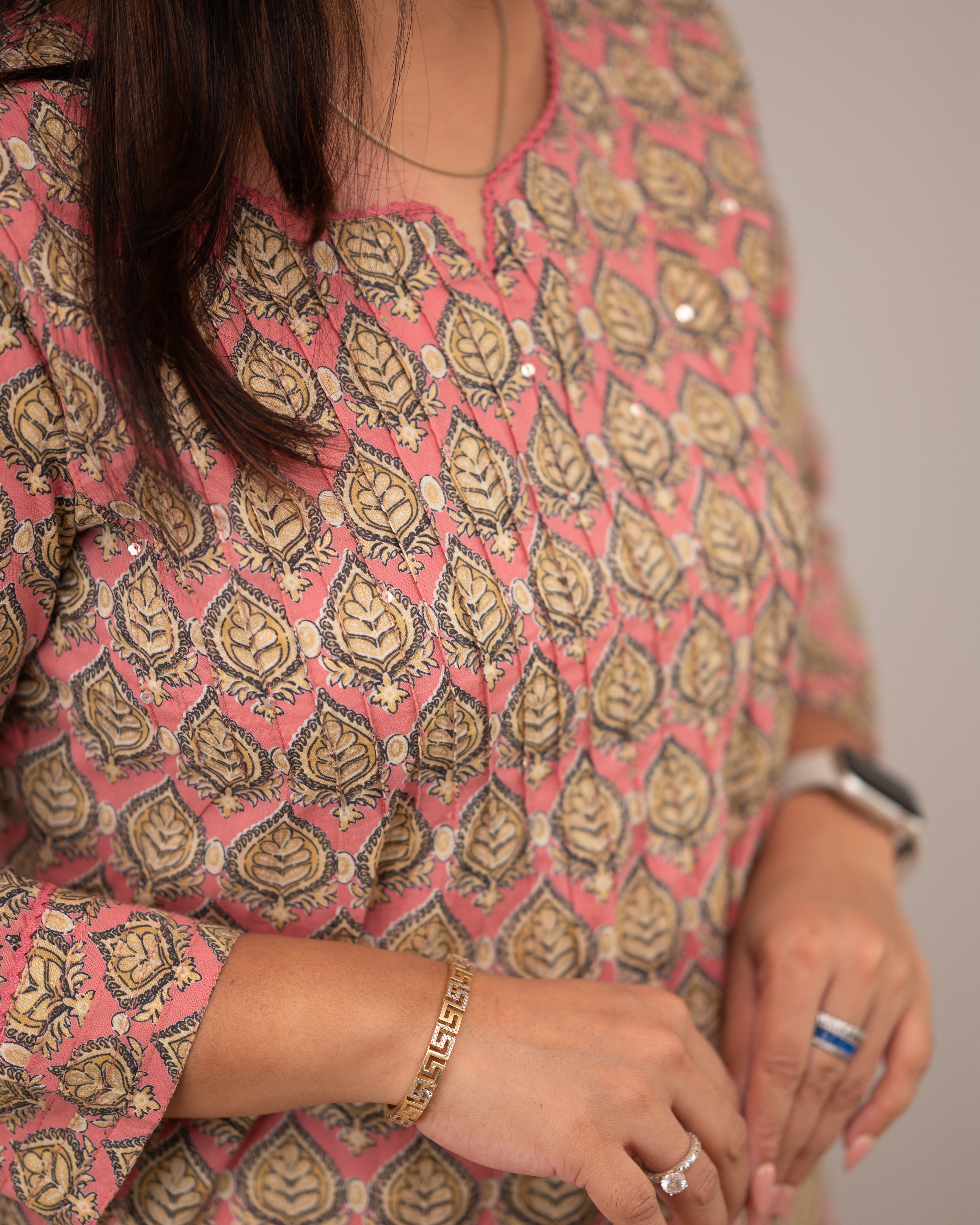 Lisha Floral Cotton Casual Kurta - The Jaipur Studio