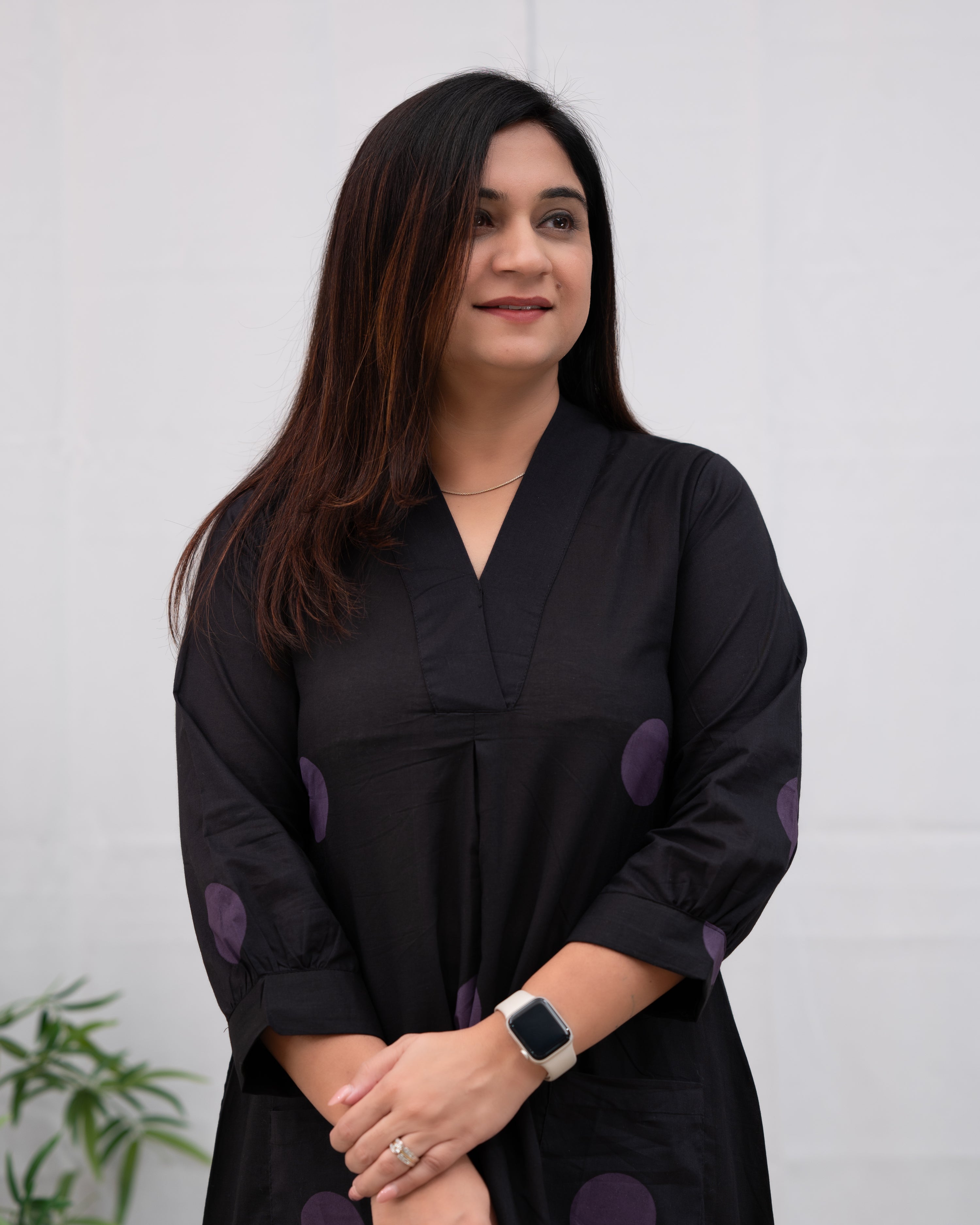 Leena Polka Print Cotton A-line Coord Set - The Jaipur Studio