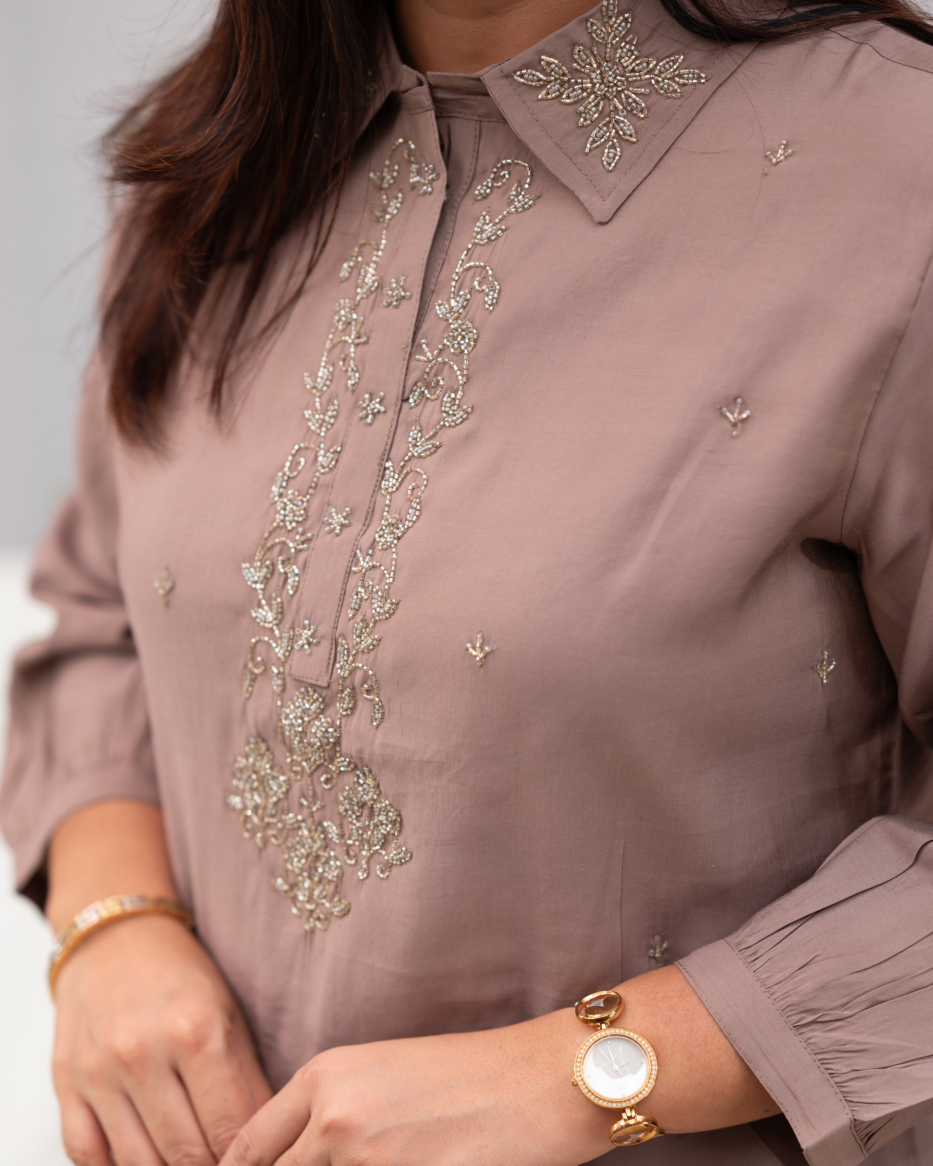 Miso Muslin Hand Embroidered Coord Set - The Jaipur Studio