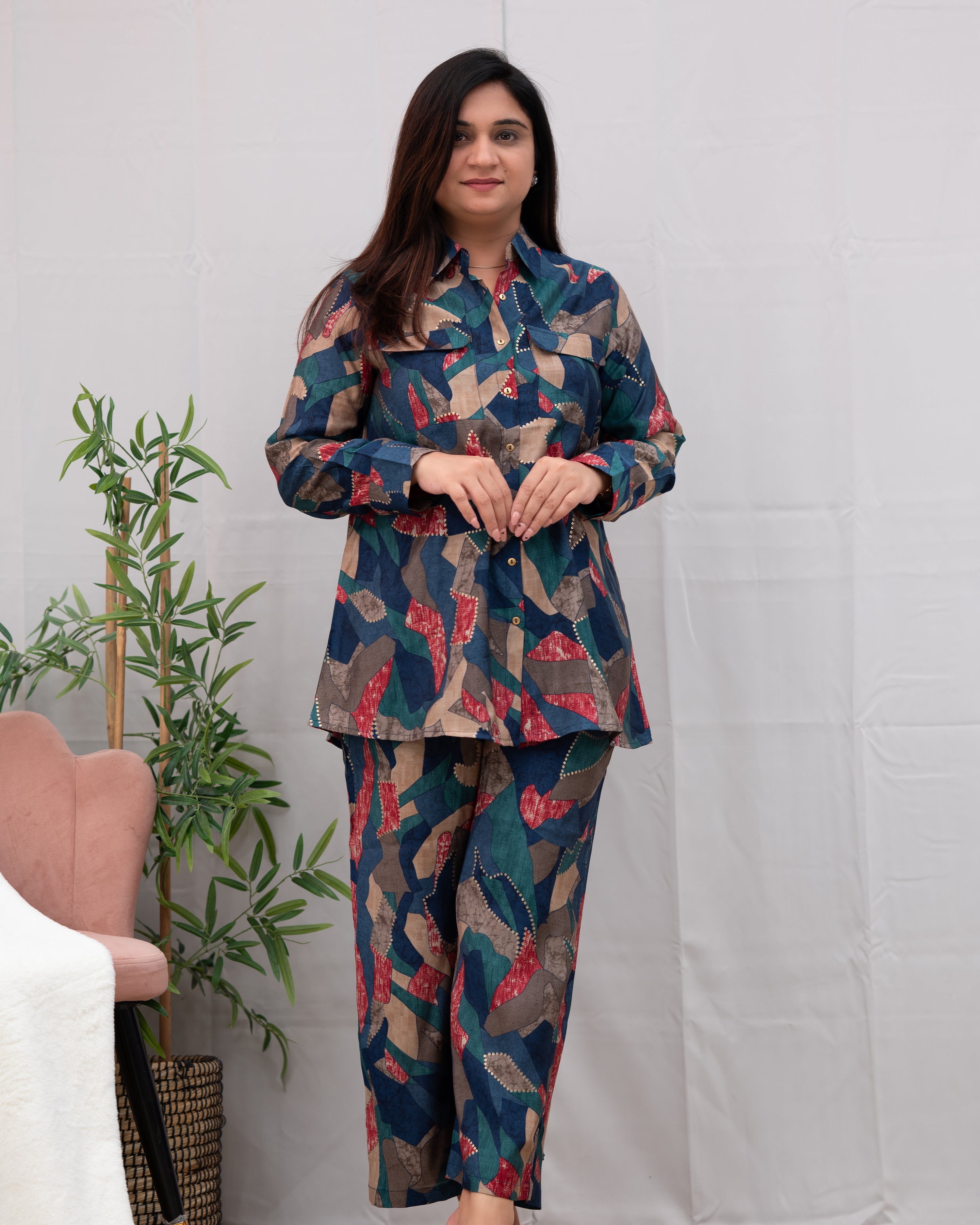 Nia Muslin digital Print Coord Set - The Jaipur Studio