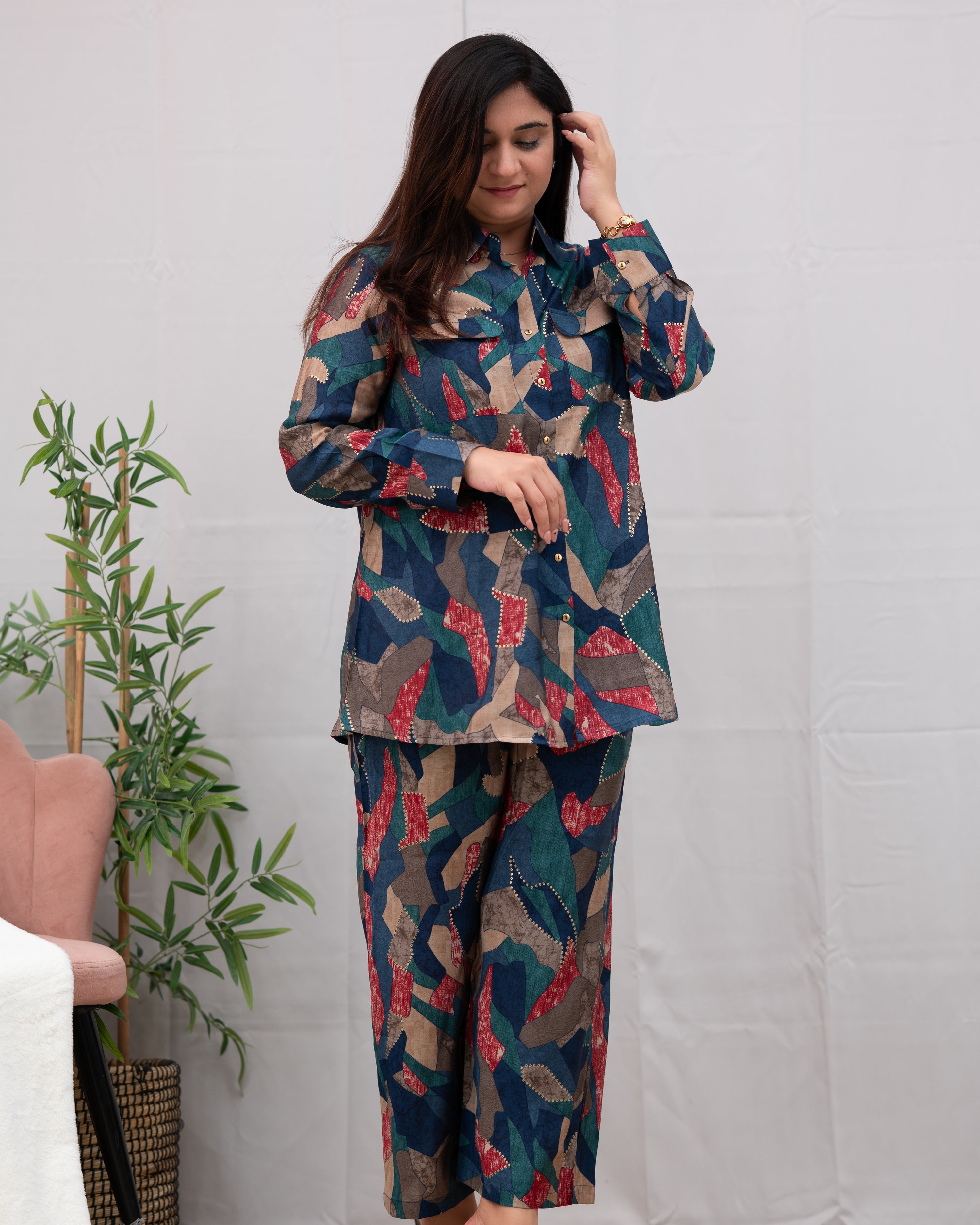 Nia Muslin digital Print Coord Set - The Jaipur Studio