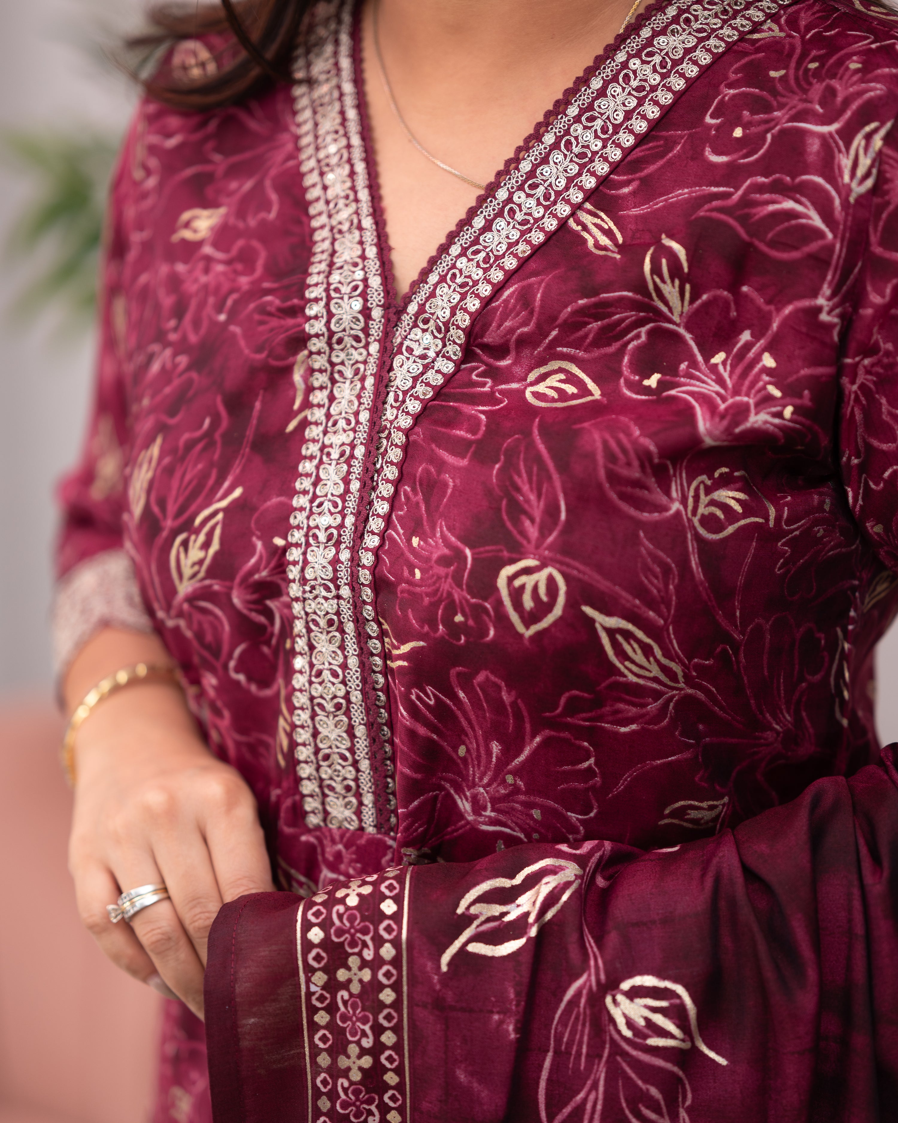 Rihana Muslin Heavy Embroidered Afgani Set - The Jaipur Studio