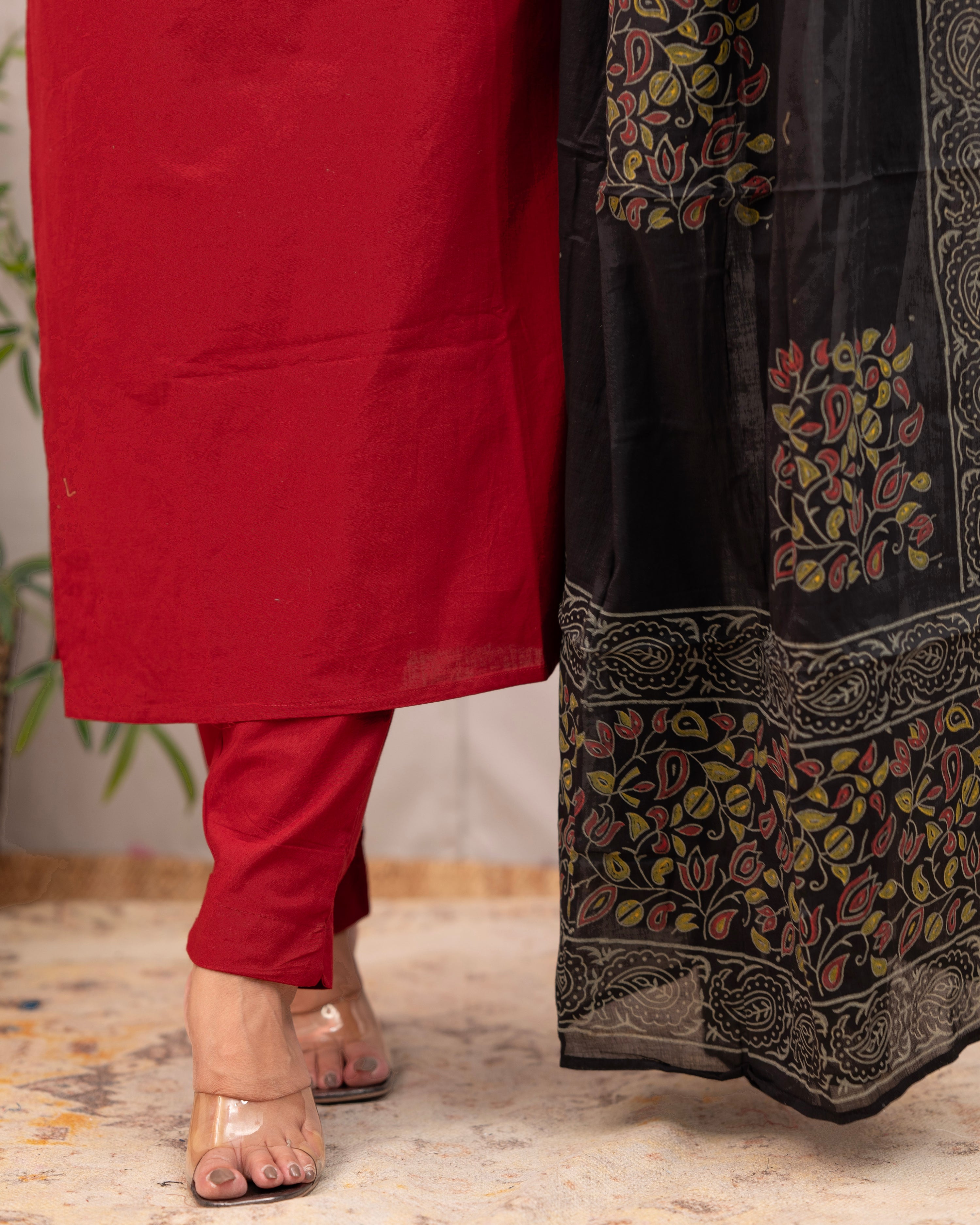 Niharika Hand Embroidered casual pant set - The Jaipur Studio