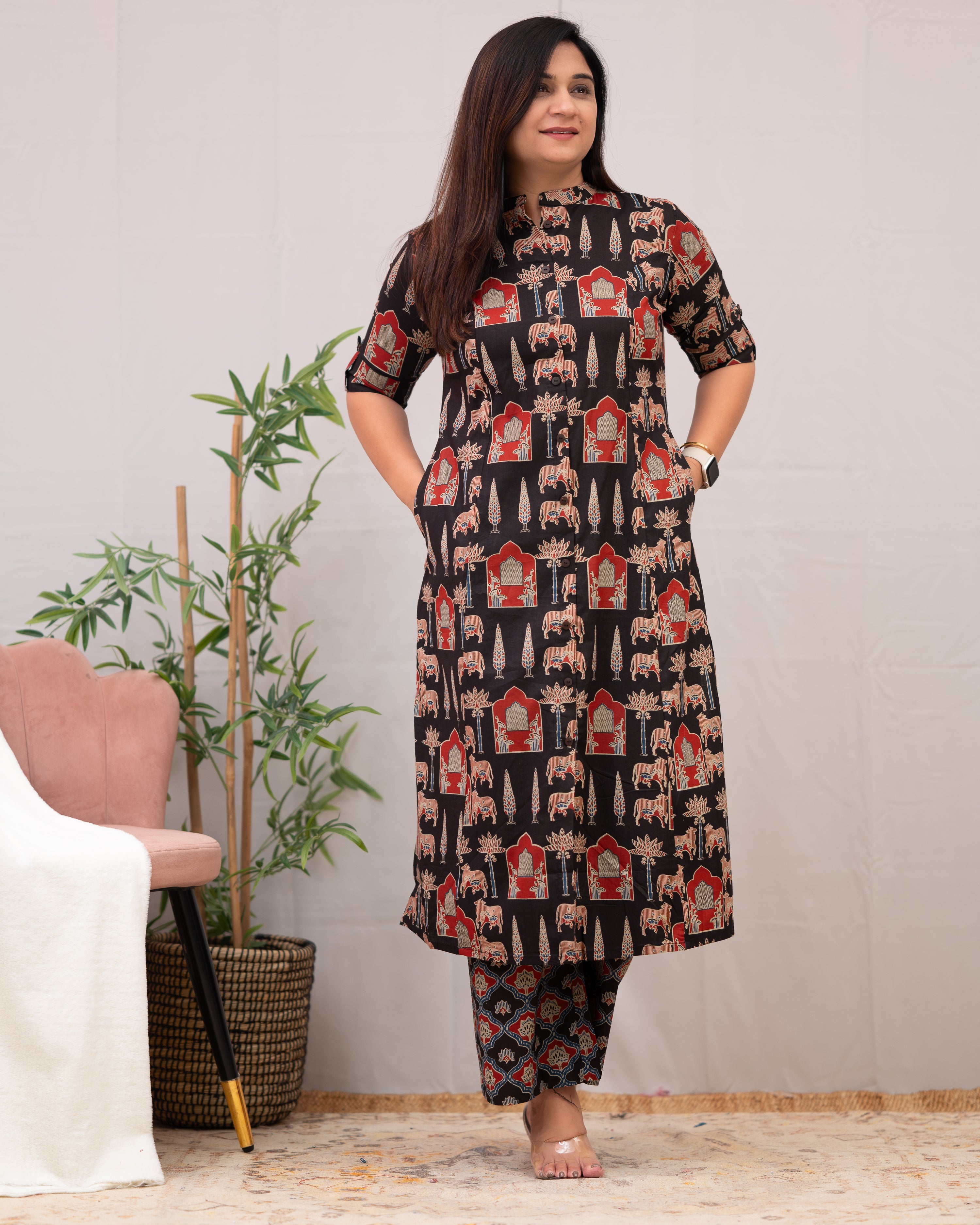 Navya Cotton A-line Coord set - The Jaipur Studio