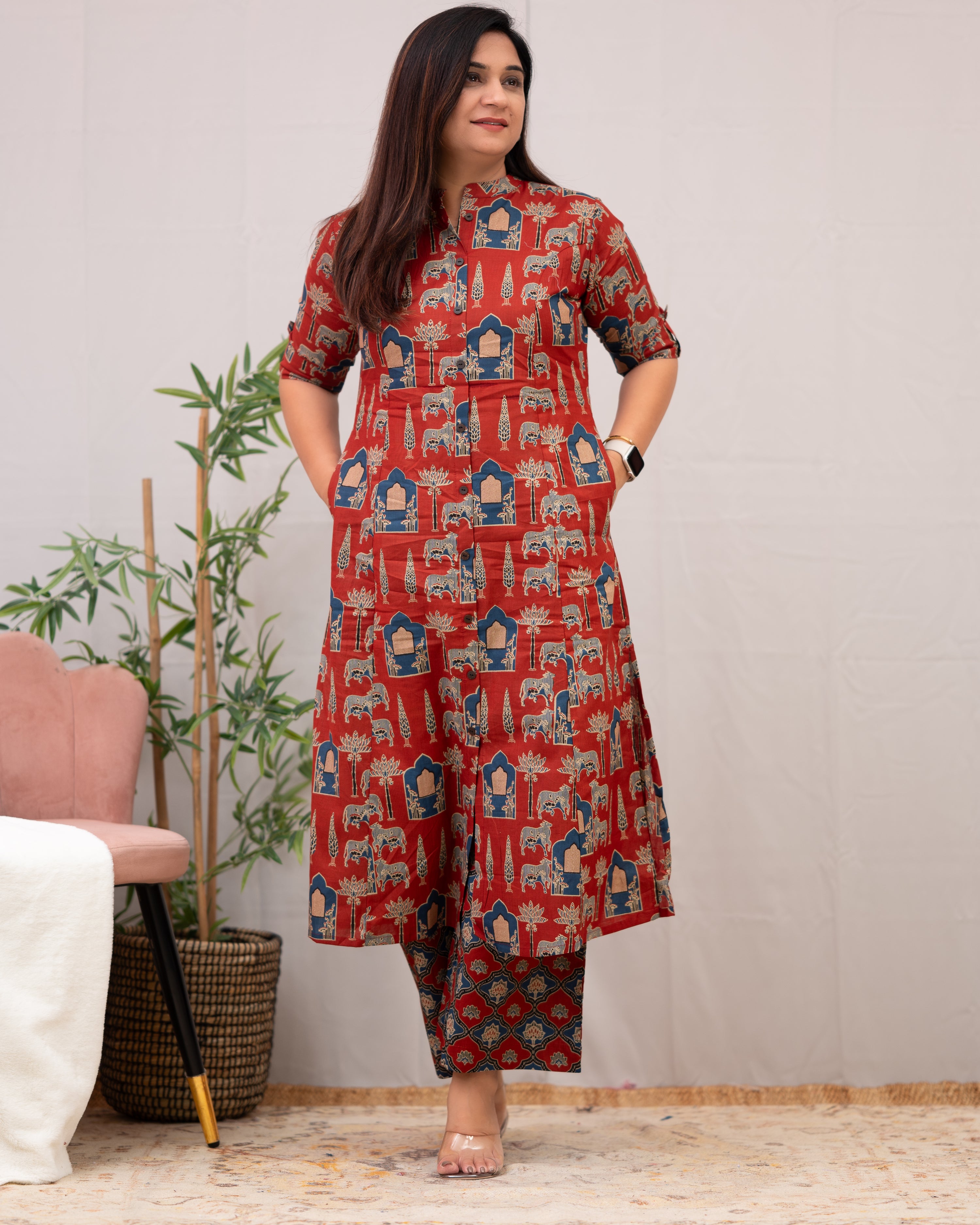 Navya Cotton A-line Coord set - The Jaipur Studio
