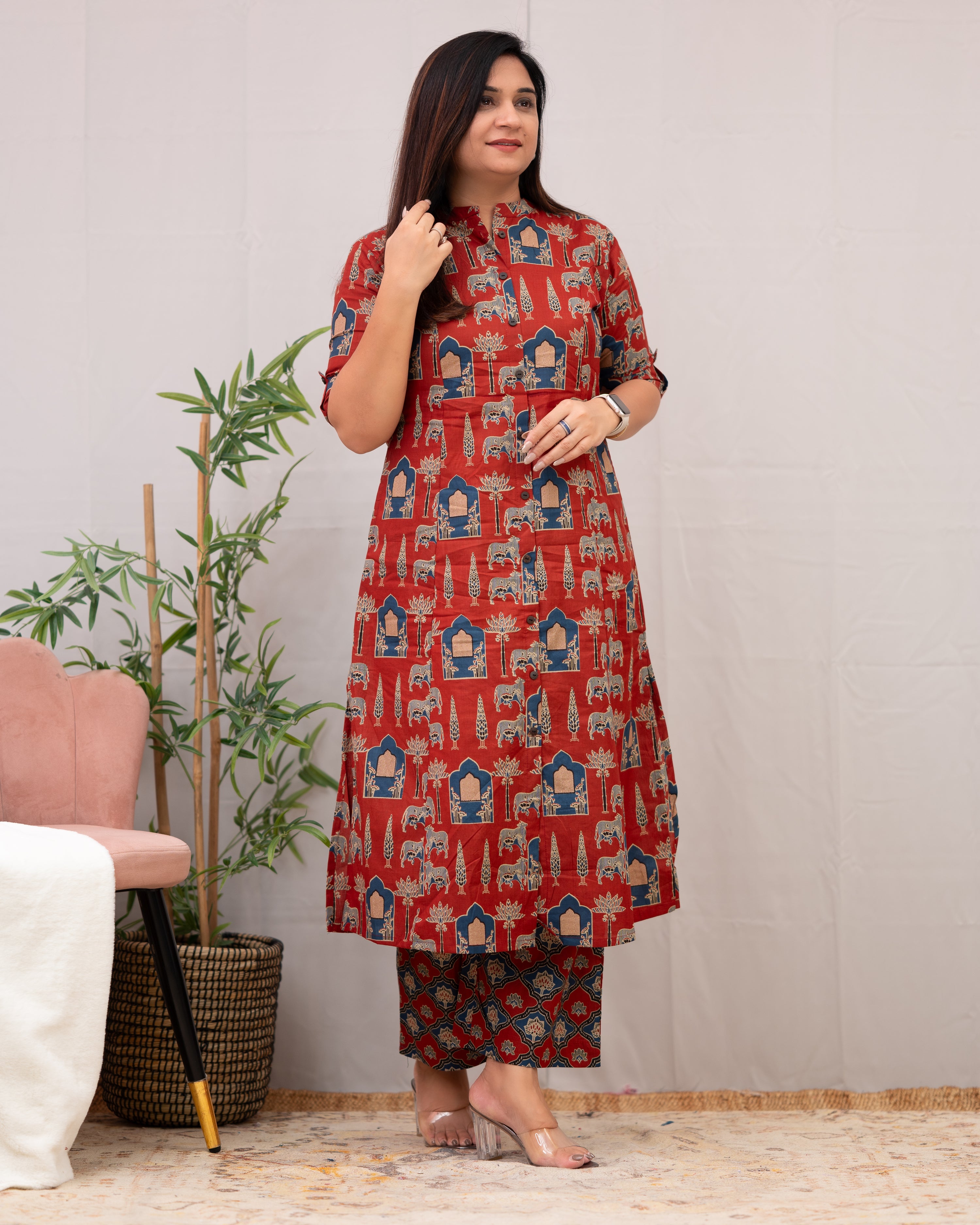 Navya Cotton A-line Coord set - The Jaipur Studio