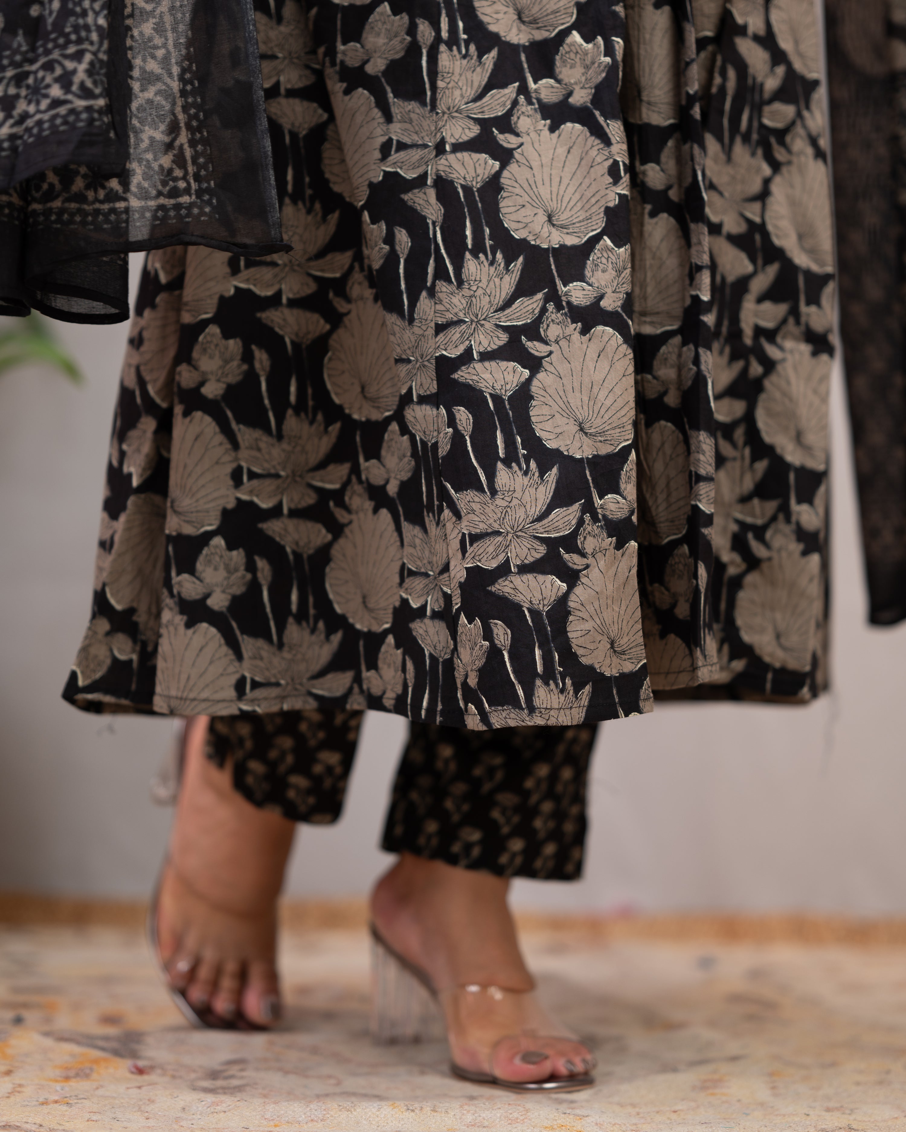 Shaina Floral A-line Pant Set with Pocket - The Jaipur Studio
