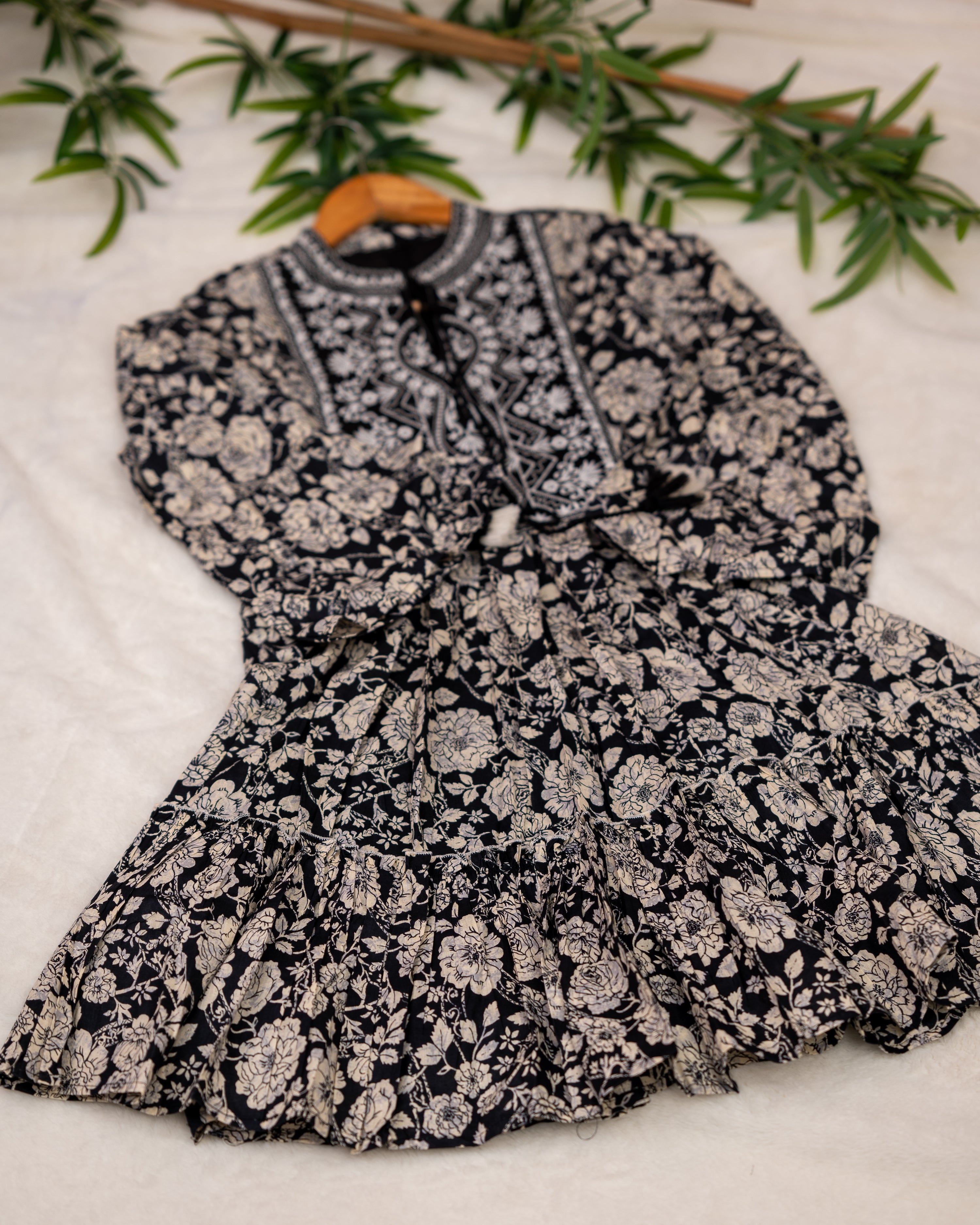Jenelia Cotton Embroidered Cotton Dress - The Jaipur Studio