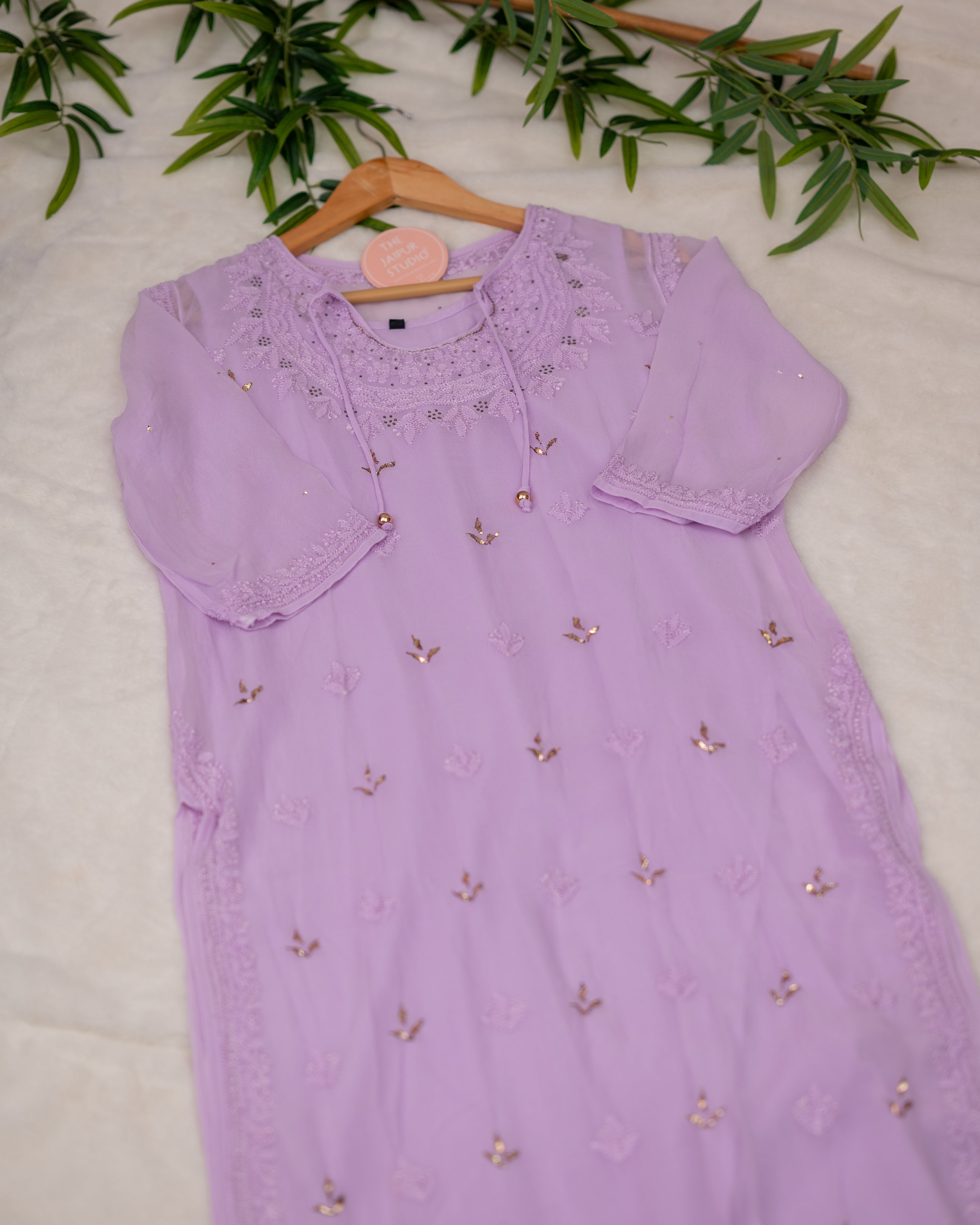 Premium Georgette Lucknowi Kurta - The Jaipur Studio