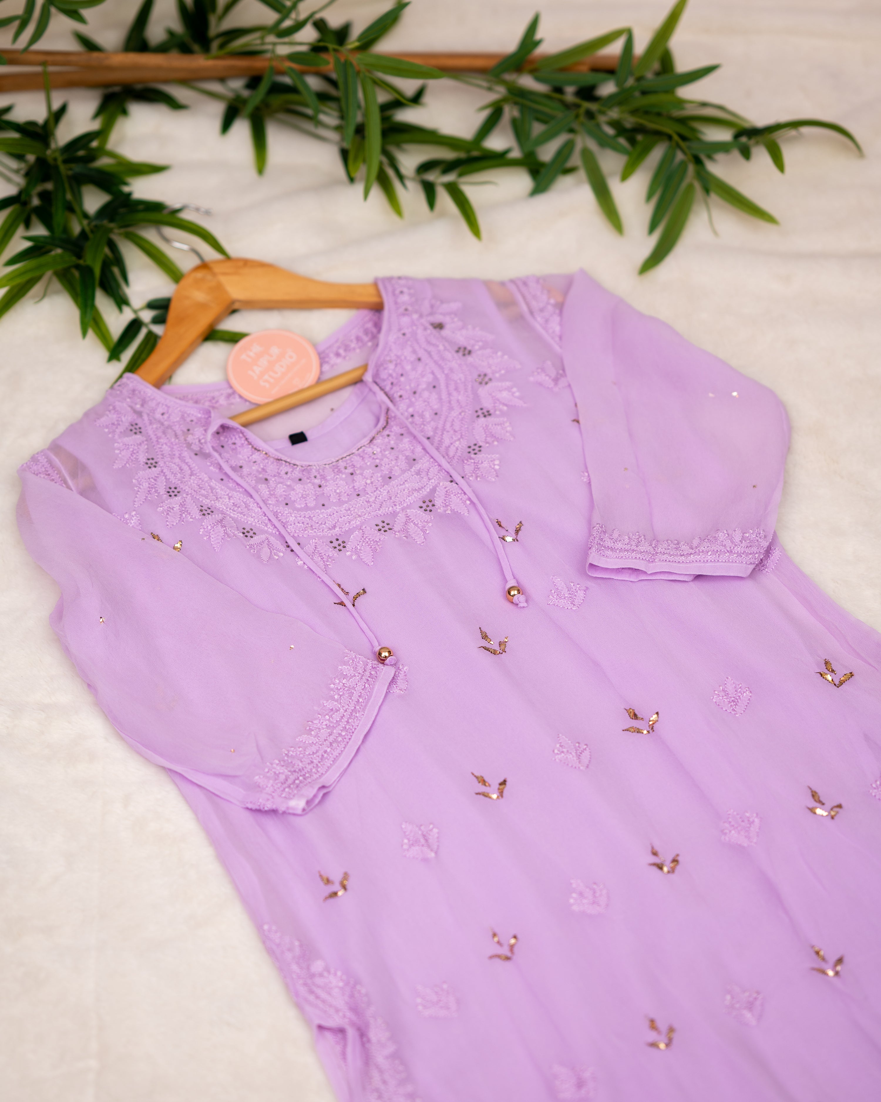 Premium Georgette Lucknowi Kurta - The Jaipur Studio