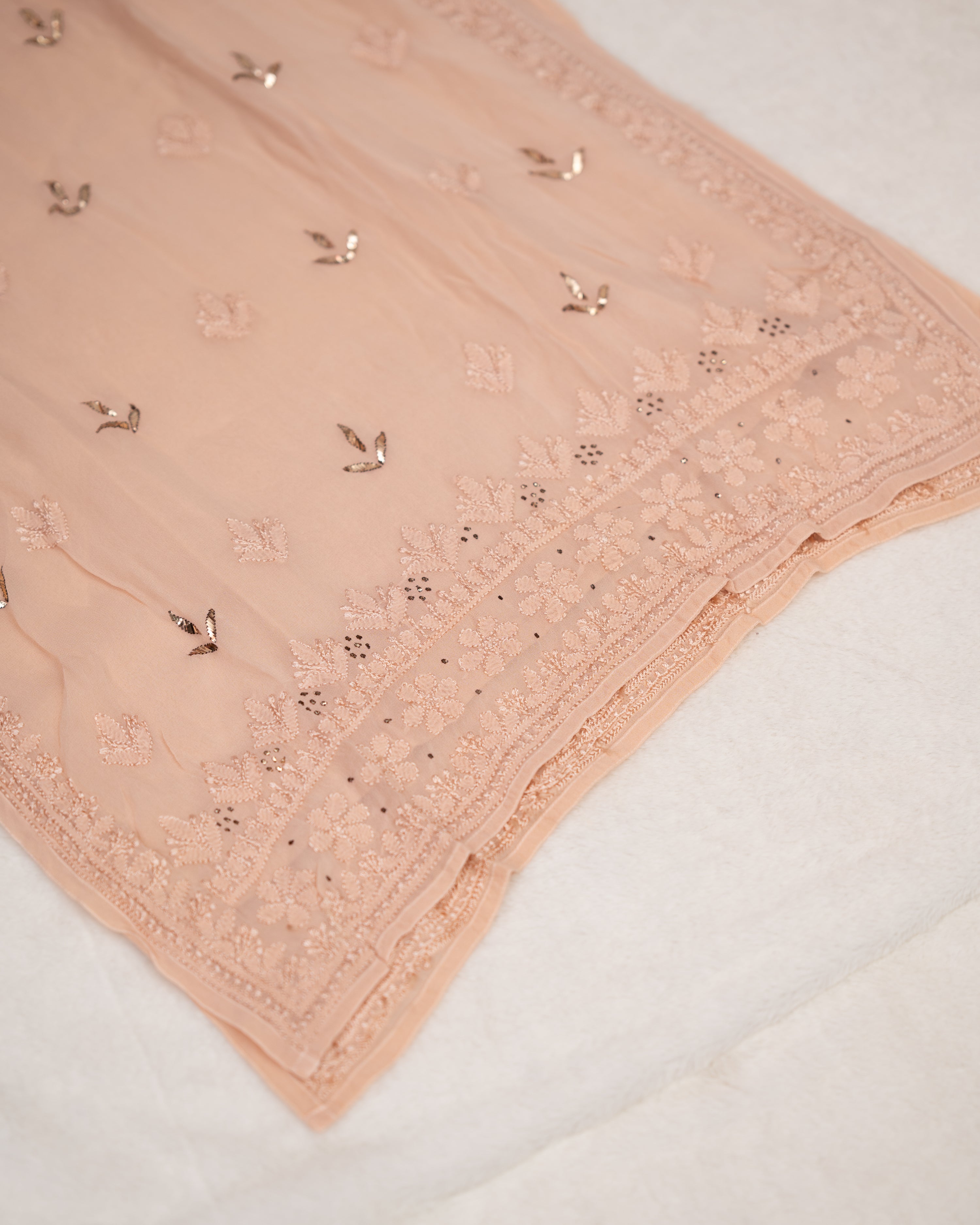 Premium Georgette Lucknowi Kurta - The Jaipur Studio