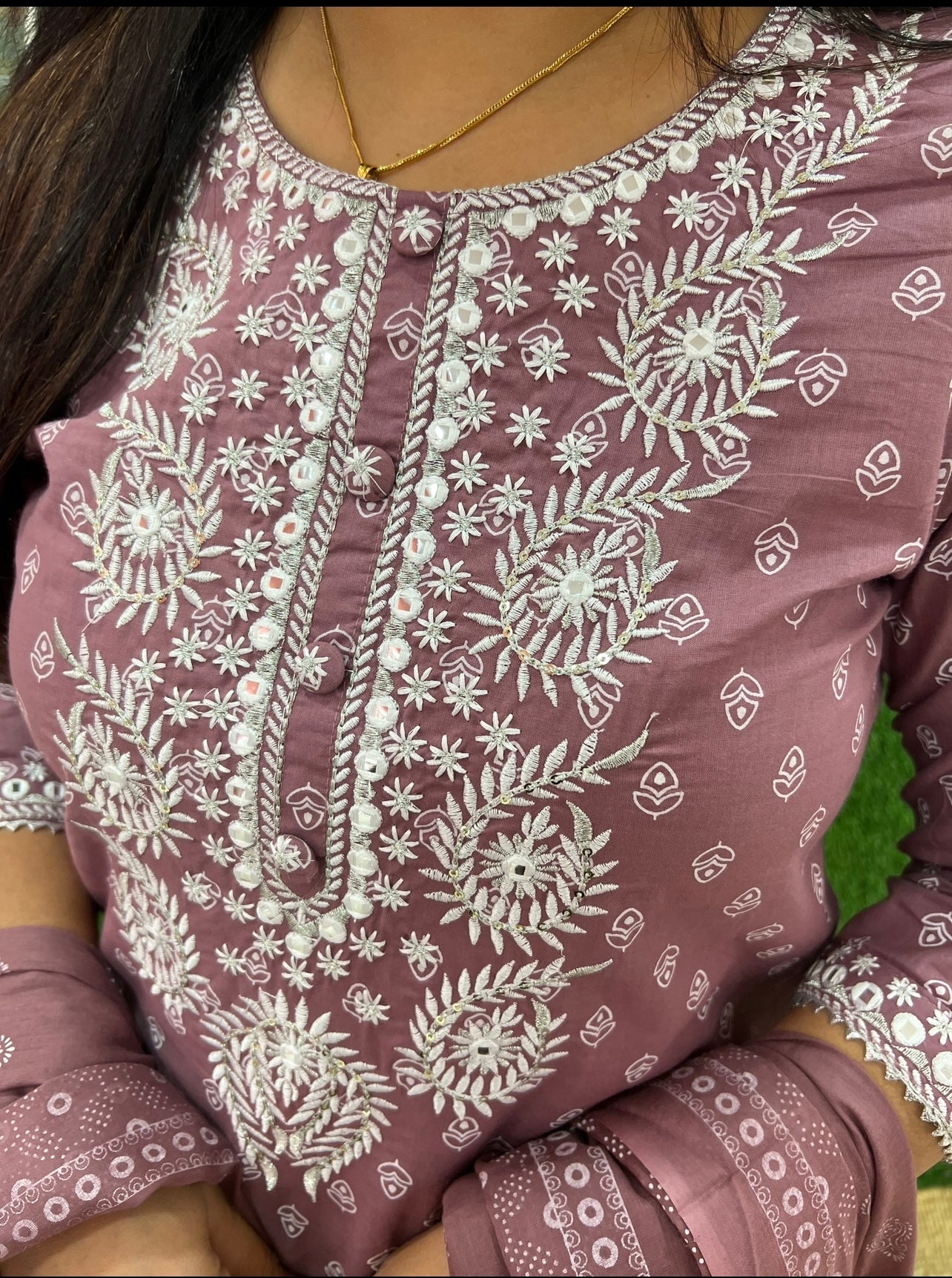 Meher Cotton Embroidered Pant set - The Jaipur Studio