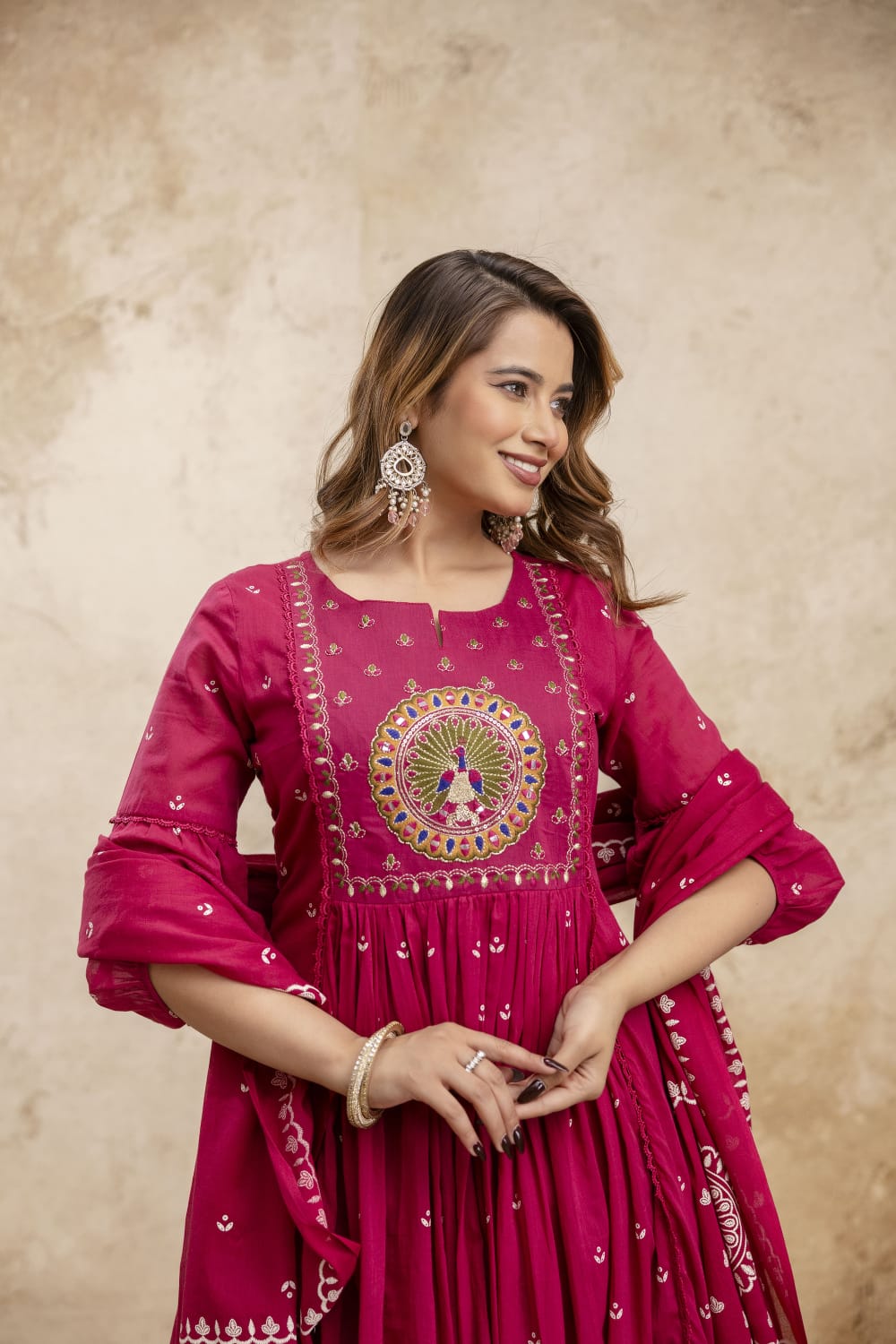Neerja Mul Cotton Embroidered Pant Set - The Jaipur Studio
