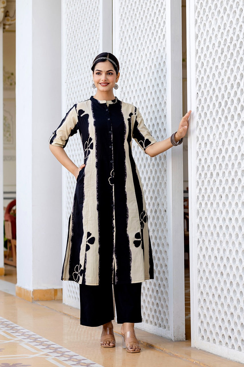 Namah Cotton A-line Coord Set - The Jaipur Studio