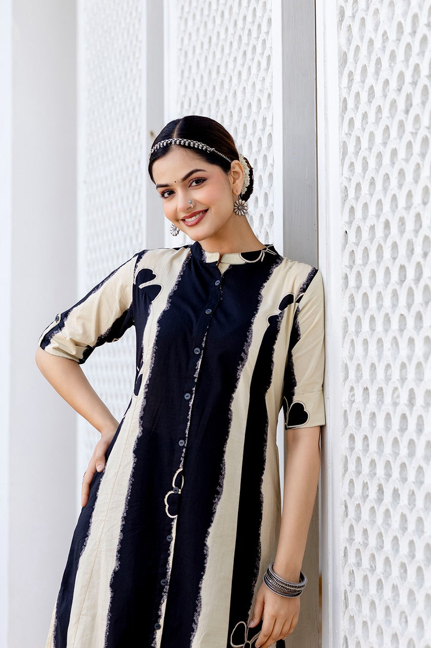 Namah Cotton A-line Coord Set - The Jaipur Studio