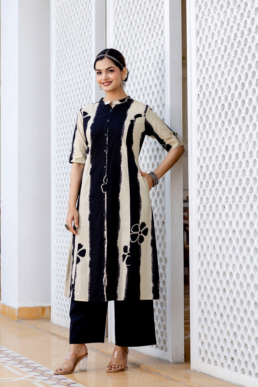 Namah Cotton A-line Coord Set - The Jaipur Studio