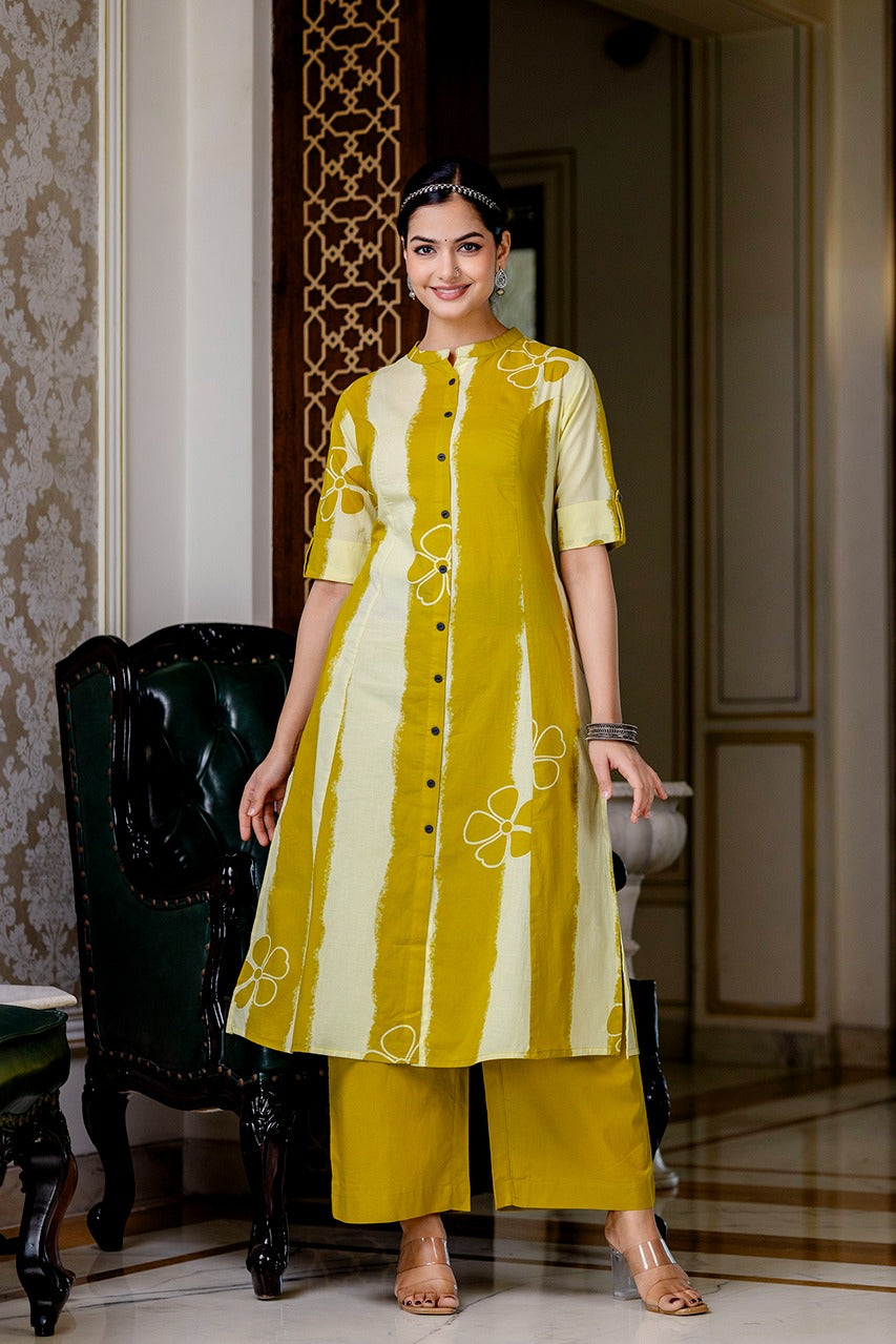 Namah Cotton A-line Coord Set - The Jaipur Studio