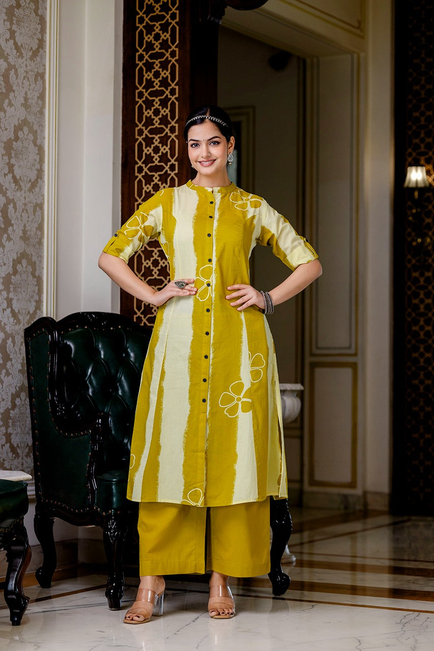 Namah Cotton A-line Coord Set - The Jaipur Studio