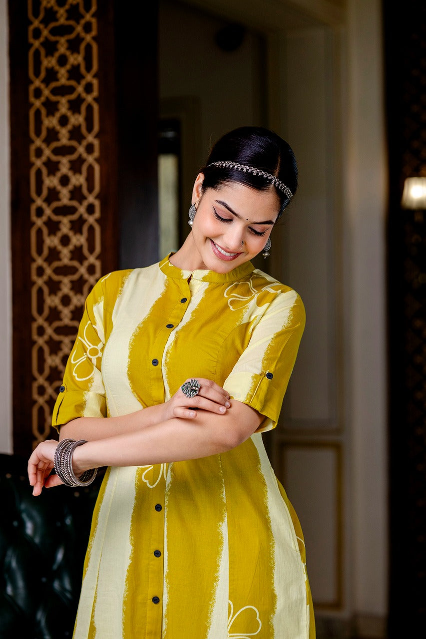 Namah Cotton A-line Coord Set - The Jaipur Studio