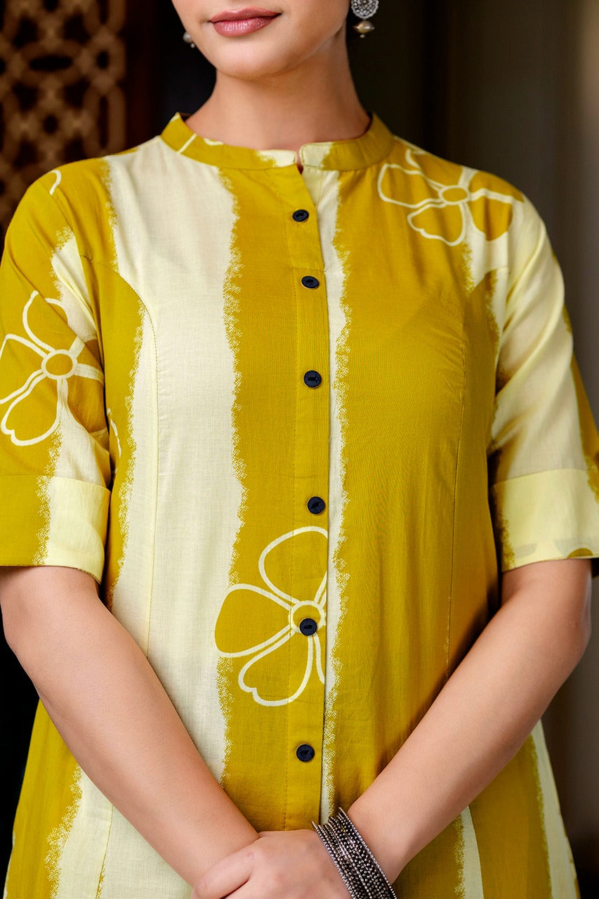 Namah Cotton A-line Coord Set - The Jaipur Studio