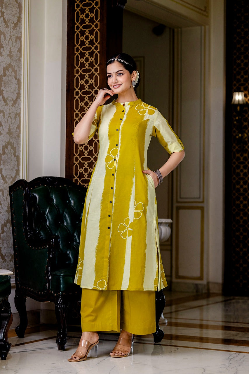 Namah Cotton A-line Coord Set - The Jaipur Studio