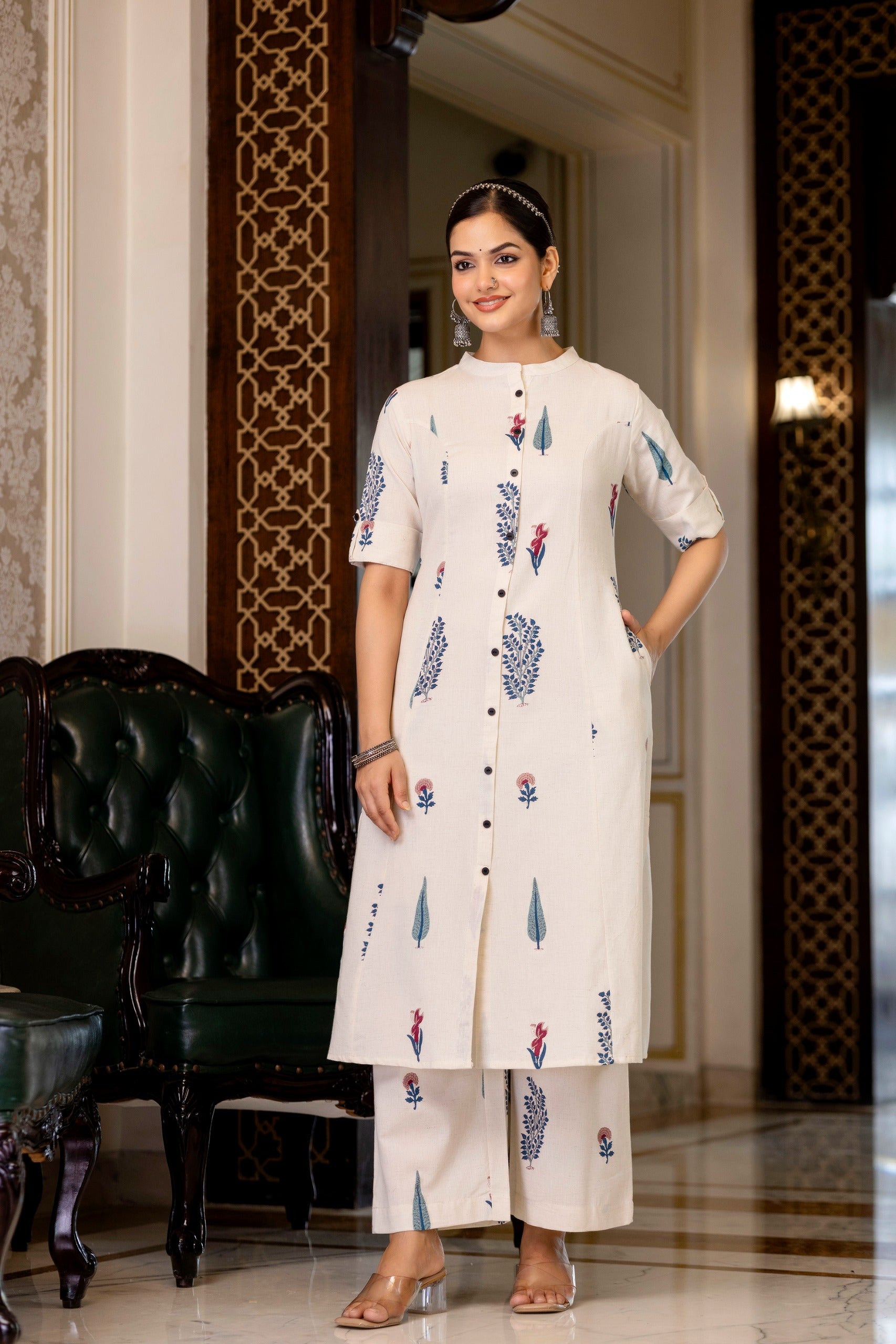 Naaz Cotton A-line Coord Set - The Jaipur Studio