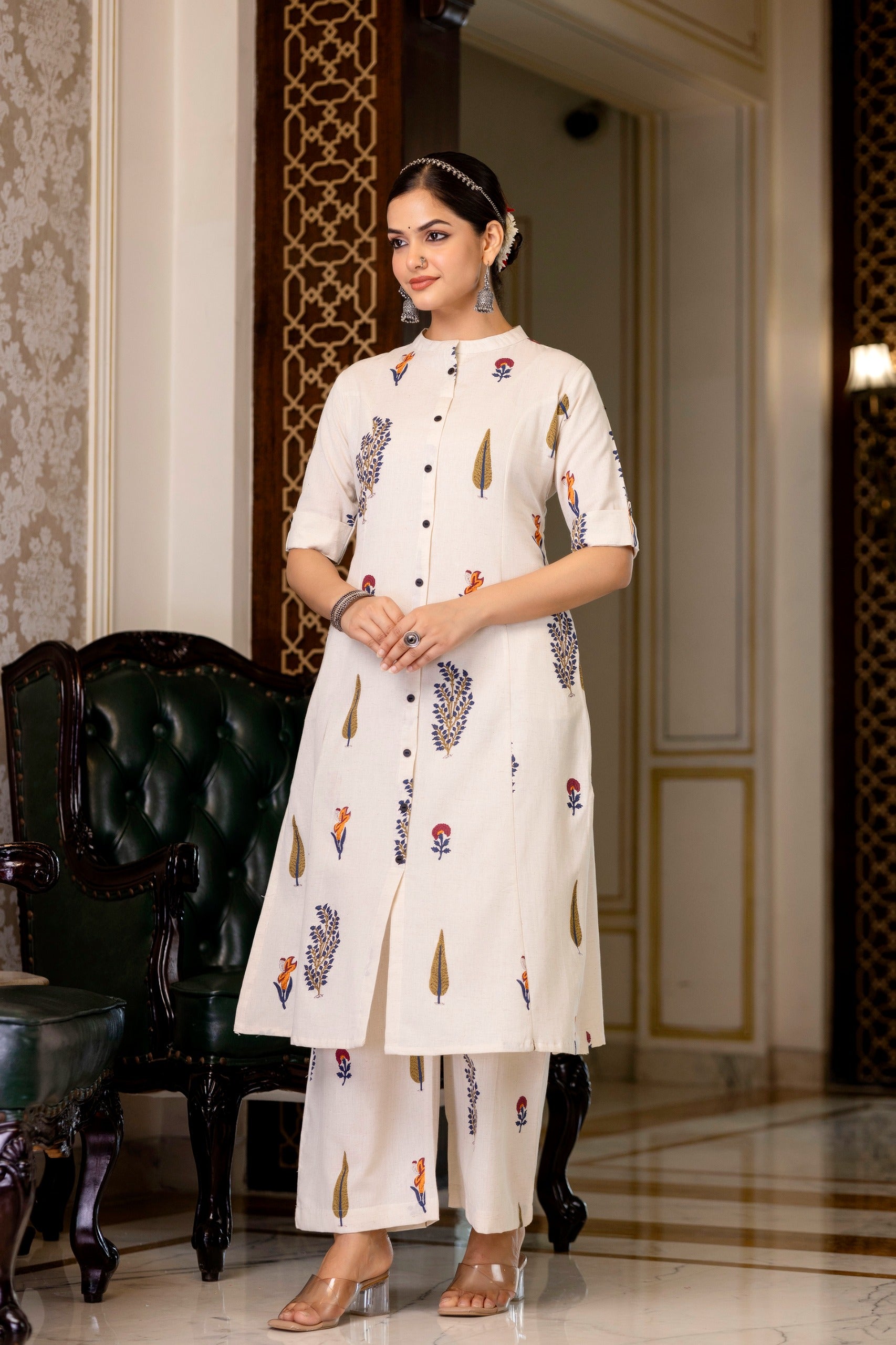 Naaz Cotton A-line Coord Set - The Jaipur Studio