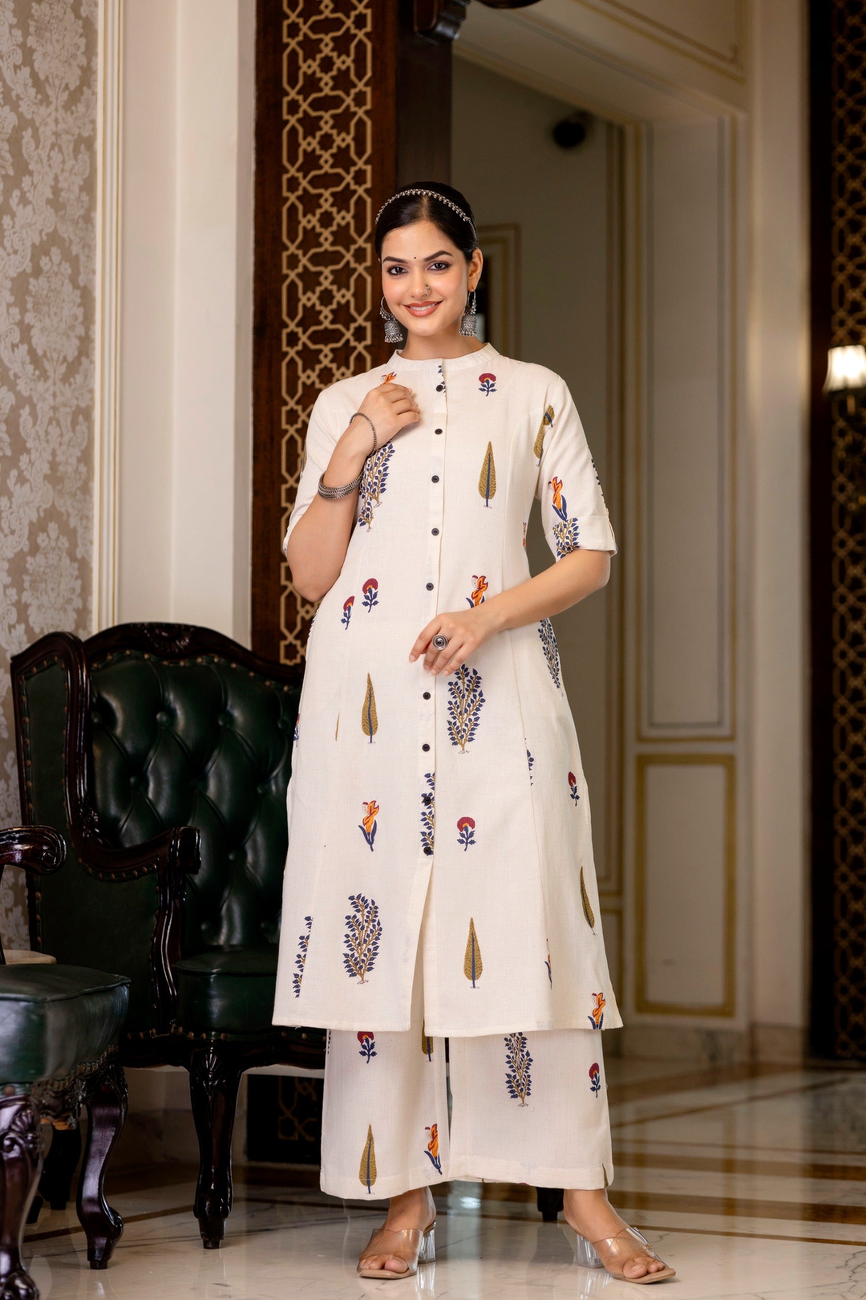 Naaz Cotton A-line Coord Set - The Jaipur Studio