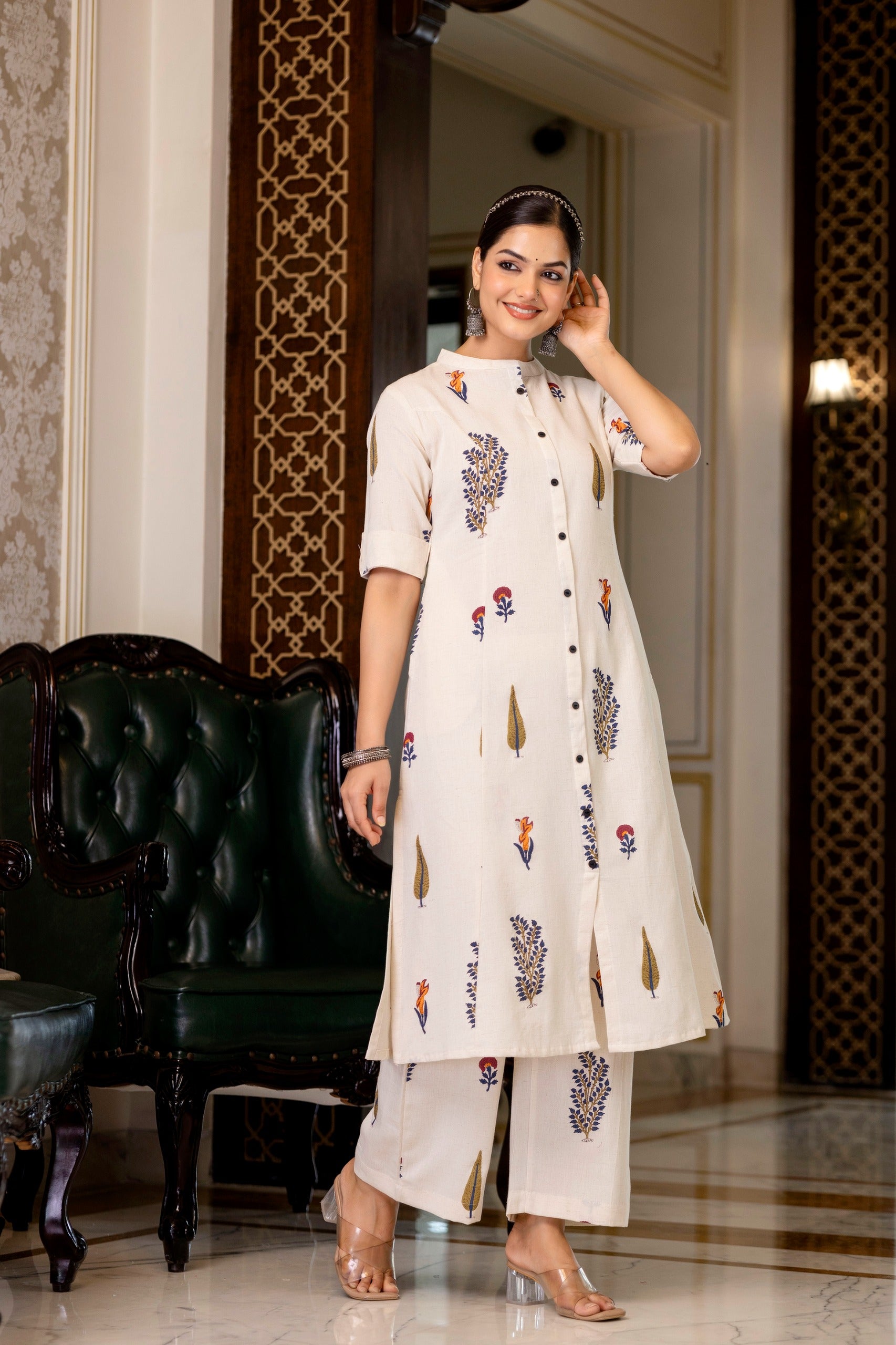 Naaz Cotton A-line Coord Set - The Jaipur Studio