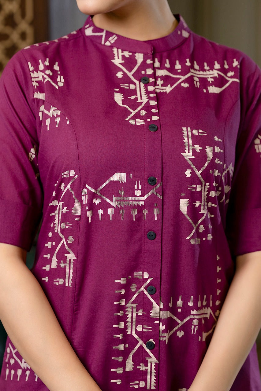 Maryam Cotton A-line Coord Set - The Jaipur Studio